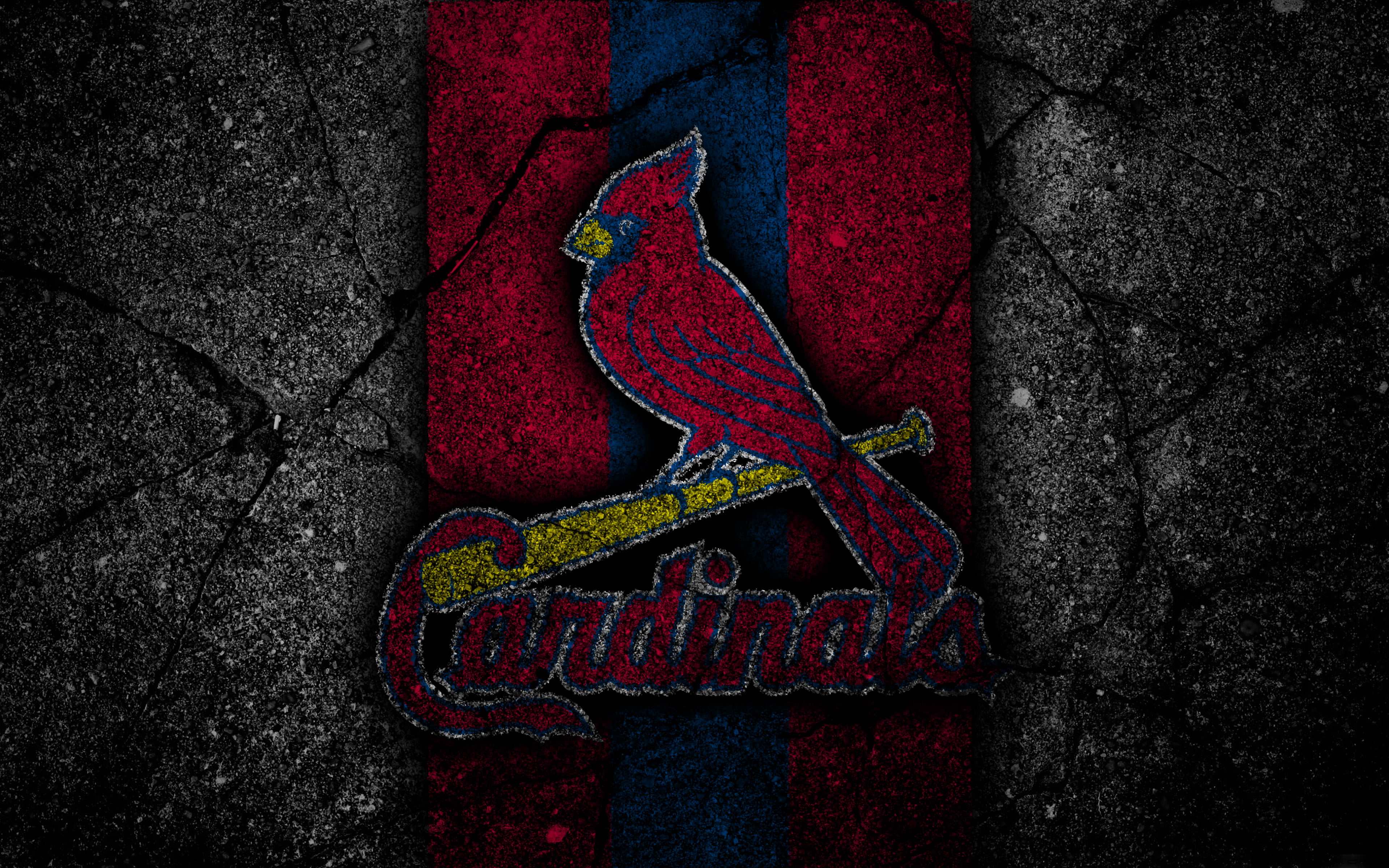 4K, St. Louis Cardinals, Logo, Baseball, MLB, HD Wallpaper
