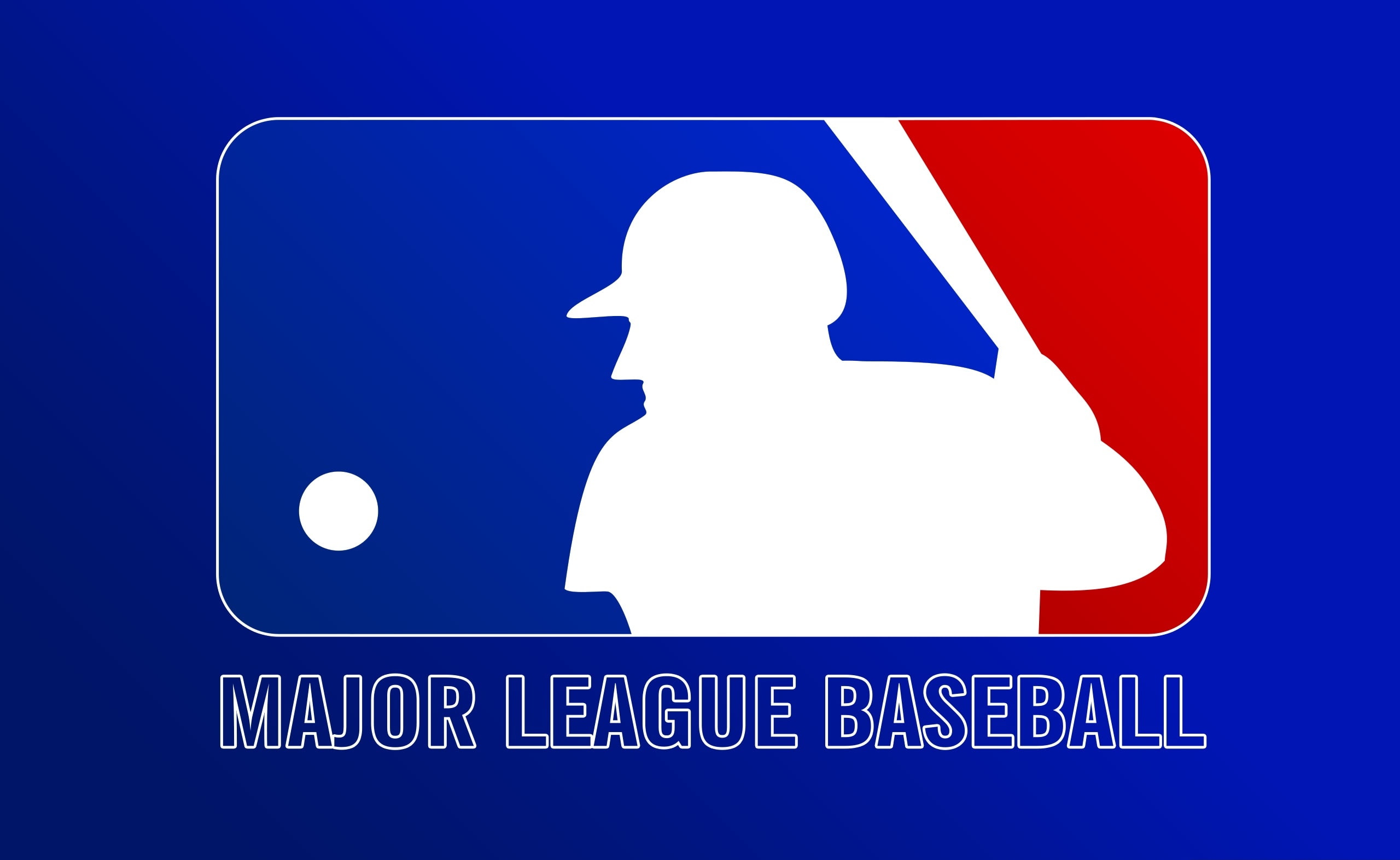 computer icon, logo, no people, (MLB), data, guidance, technology, mlb, Sports, Major, League, blue background, connection, human representation, blue, HD Wallpaper