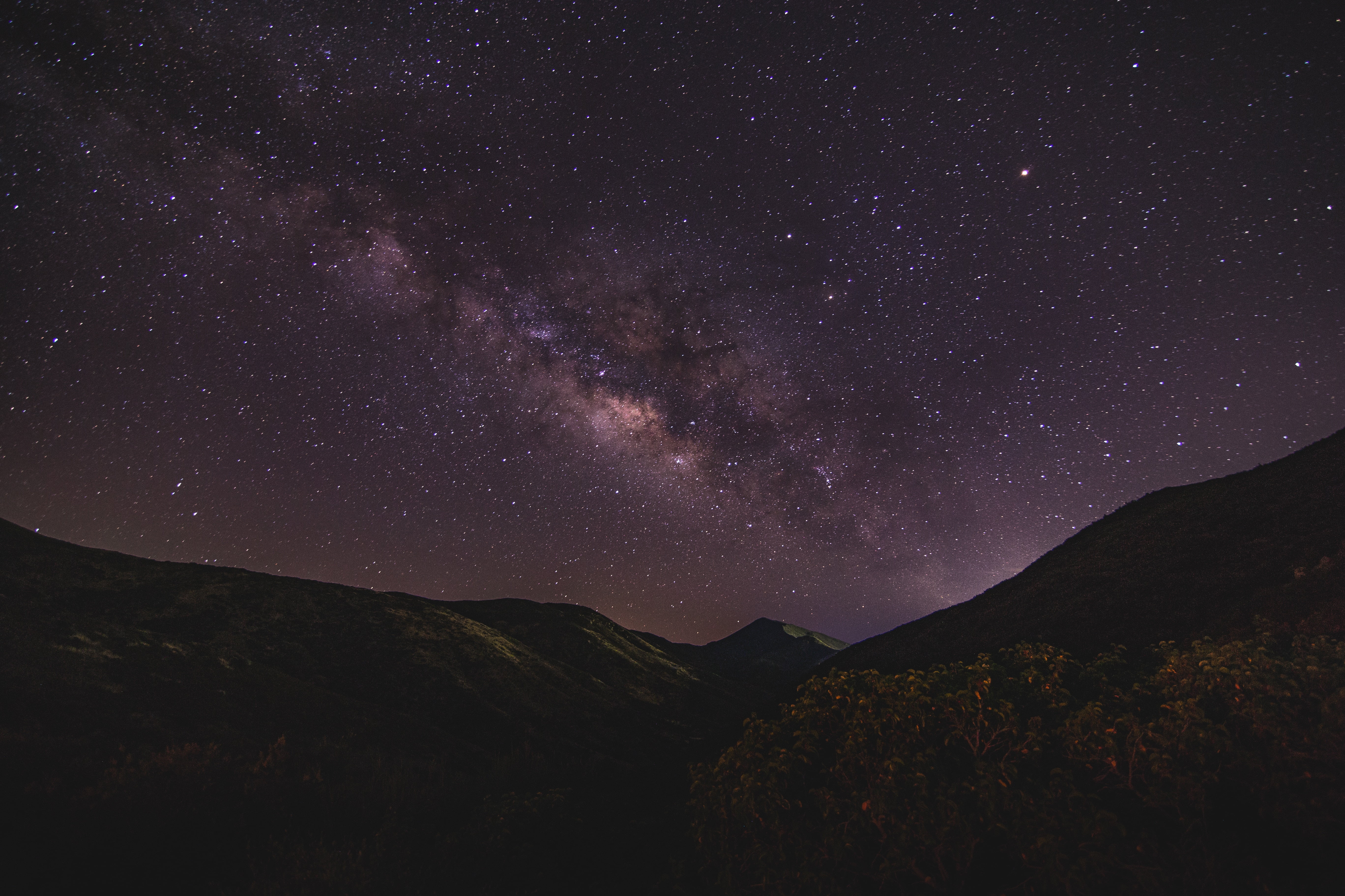 scenics - nature, houston Astros, blue, mountain, star Field, milky Way, starry sky, star - Space, constellation, idyllic, moon, dark, light - Natural Phenomenon, HD Wallpaper