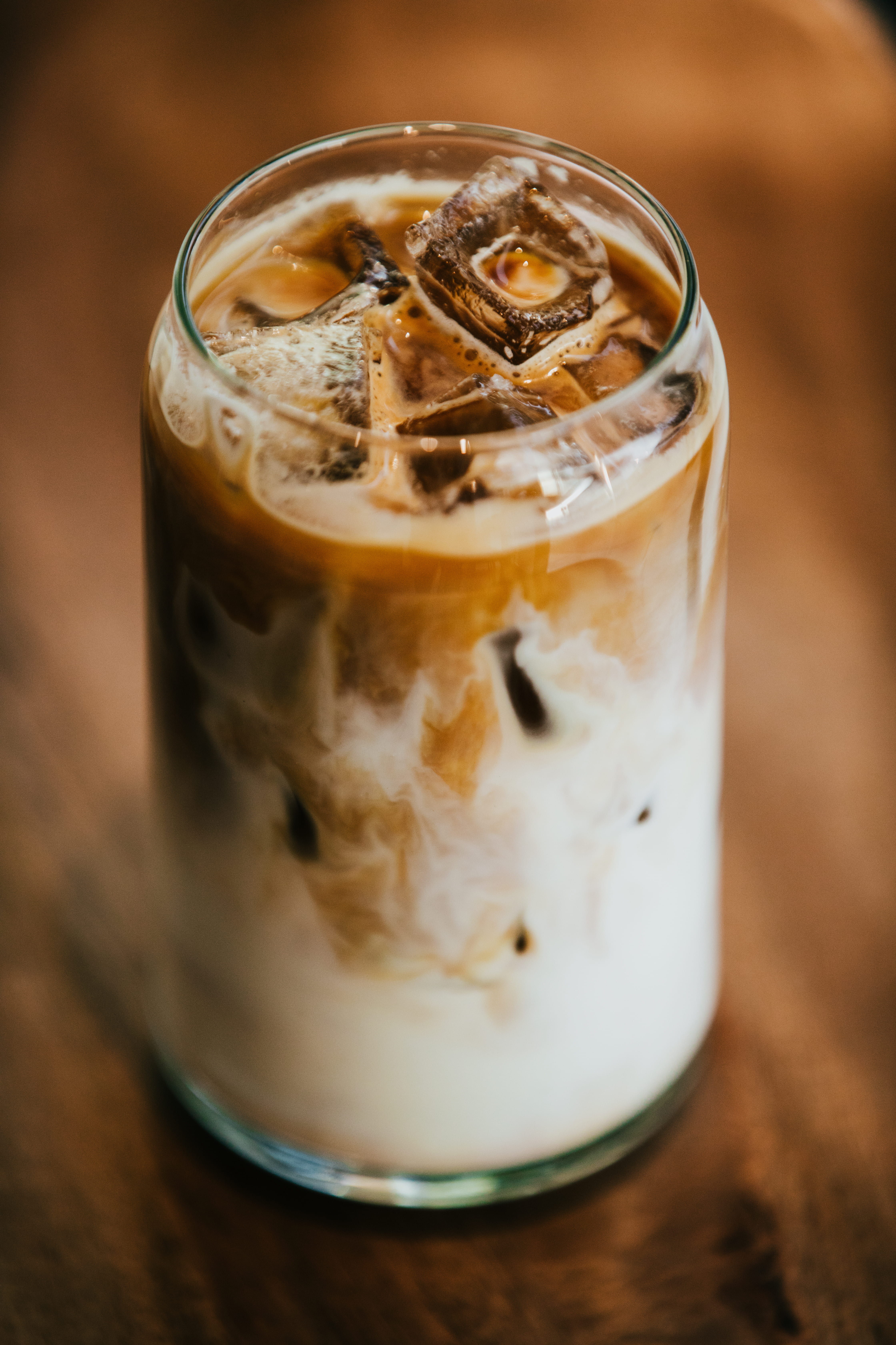 drinking, food, refreshment, filled, table, ice cube, drinking glass, coffee, freshness, frozen, alcohol, drink, cocktail, coffee - drink, clear, indoors, Phone HD Wallpaper