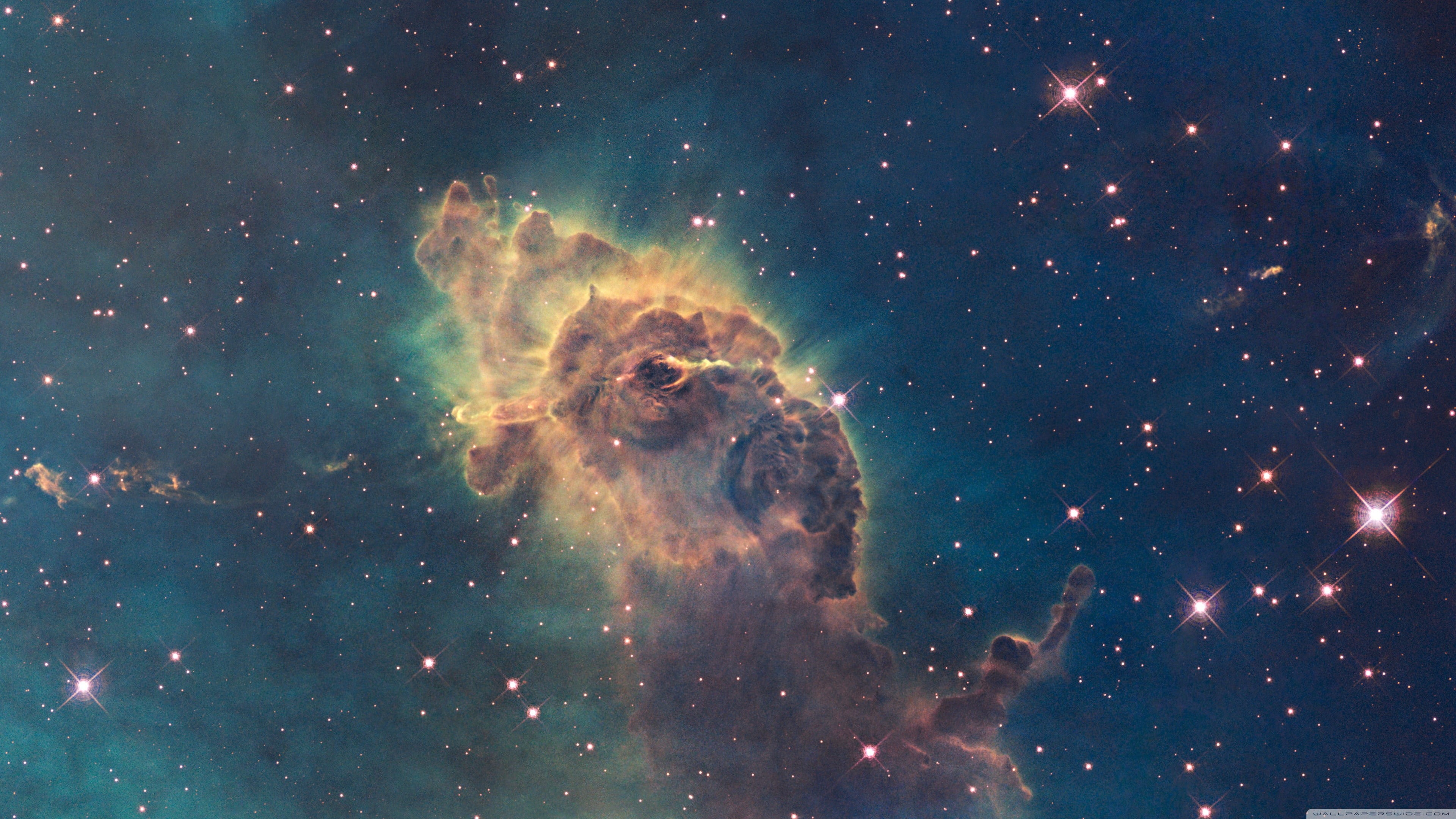constellation, brown, outer, one animal, light - Natural Phenomenon, nebula, underwater, backgrounds, space, animal, abstract, illustration, space exploration, HD Wallpaper