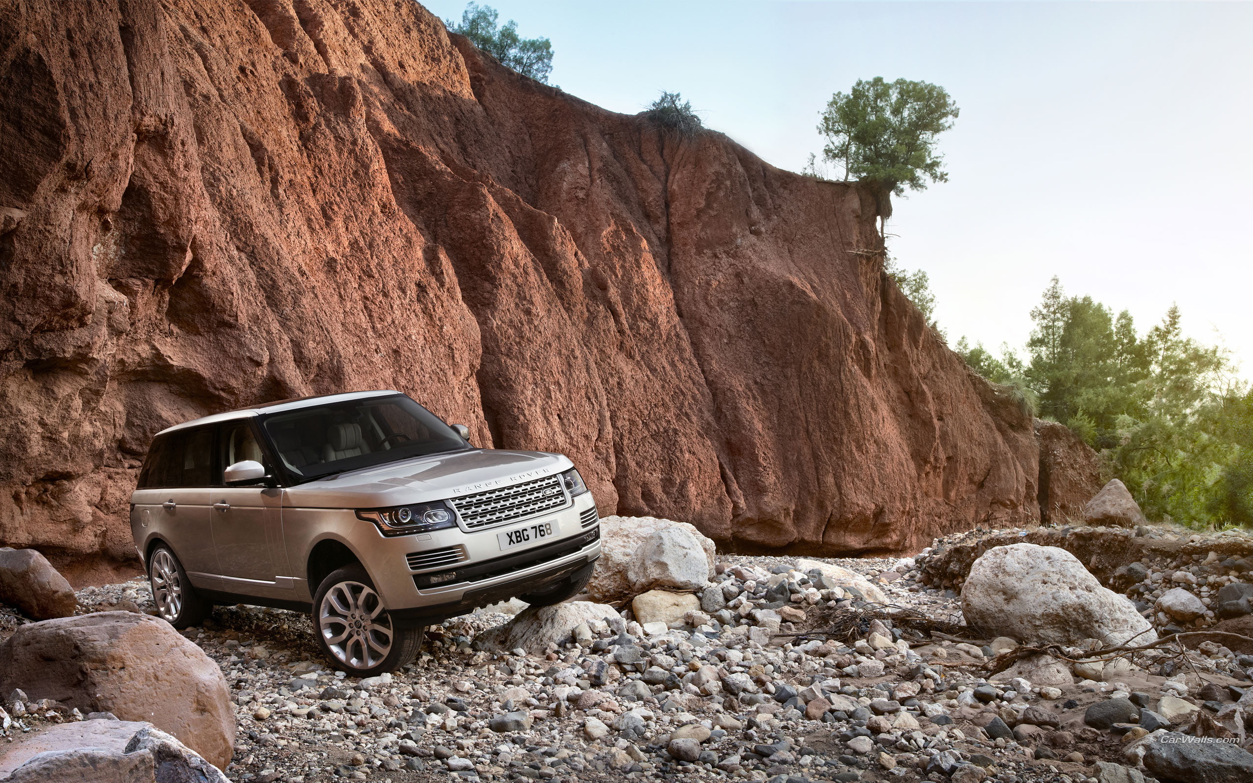 road, range, suv, rover, silver, hd, stones, off, rocks, cars, 2K, HD Wallpaper