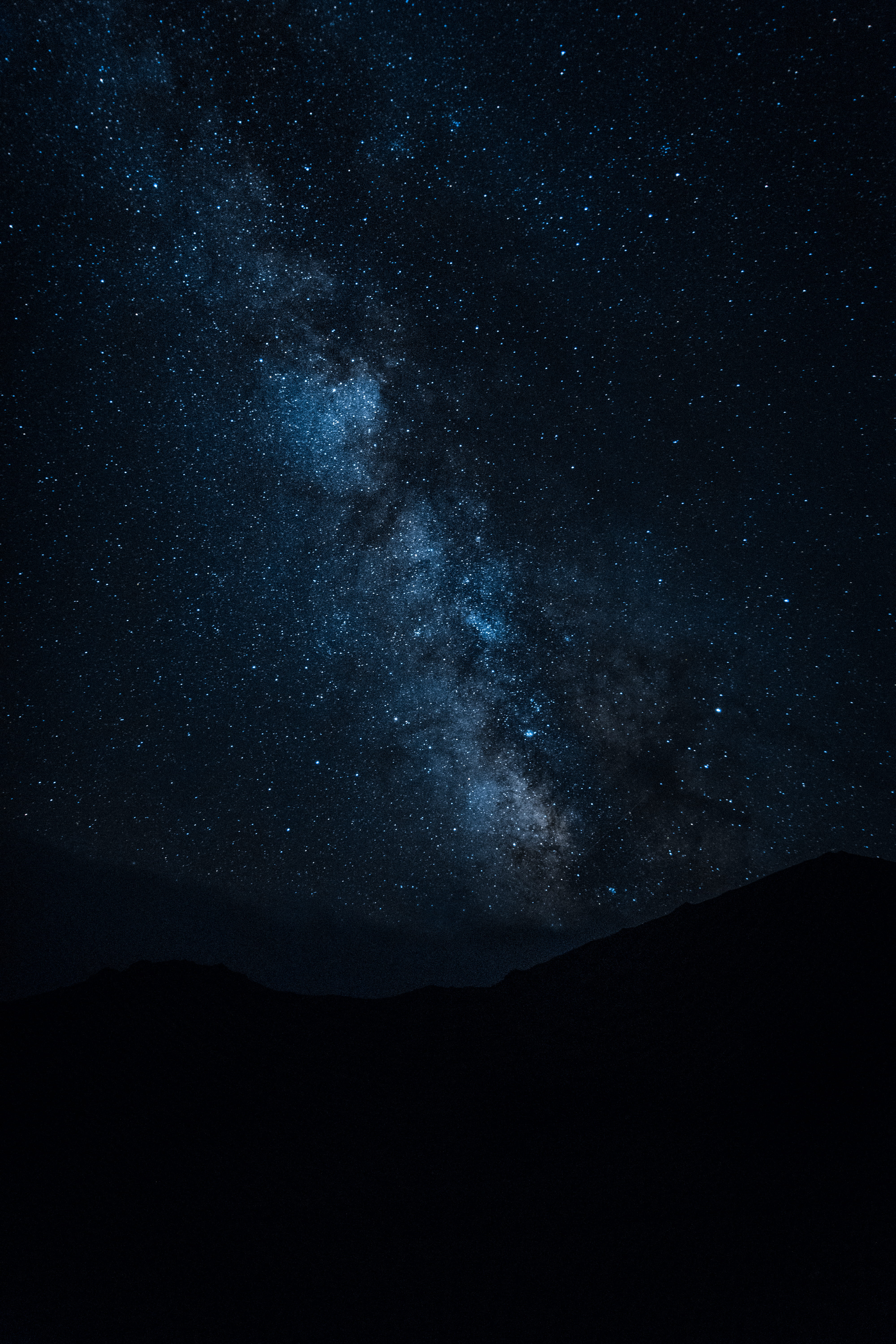 nature, no people, star field, environment, dark, space and astronomy, stars, scenics - nature, mountain, astronomy, sky, 5K, starry, silhouette, space, Phone HD Wallpaper