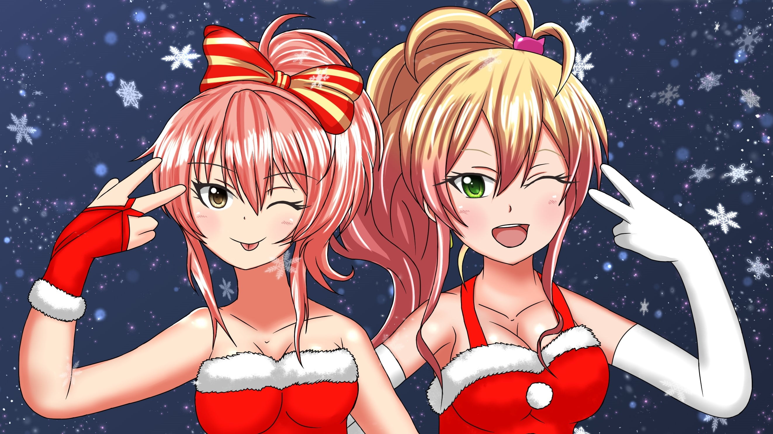 Anime, Mika Jougasaki, My First Girlfriend is a Gal, Crossover, The iDOLM@STER, 2K, Yukana Yame, HD Wallpaper