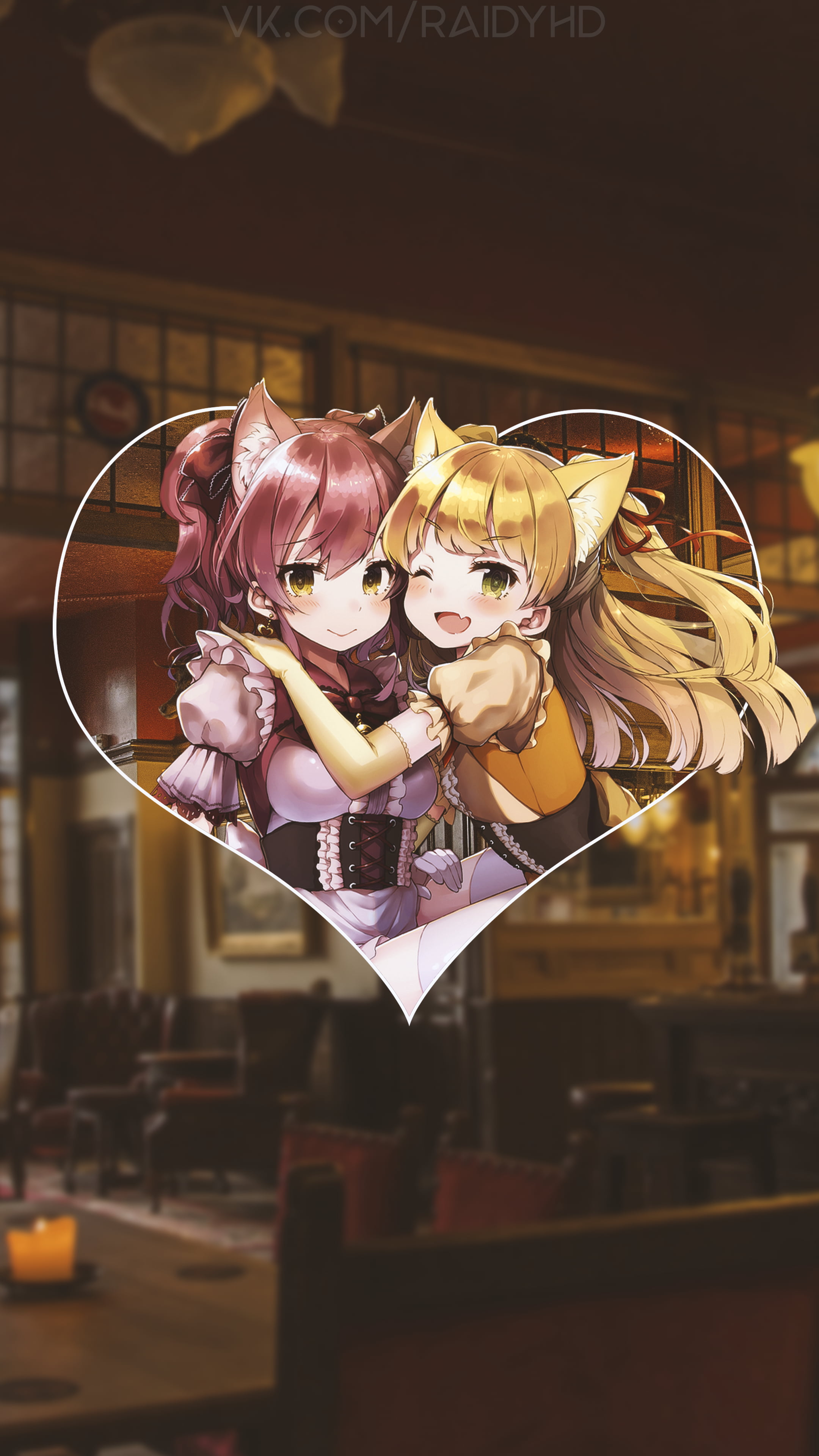 anime, picture-in-picture, 4K, Jougasaki Rika, Jougasaki Mika, anime girls, Phone HD Wallpaper