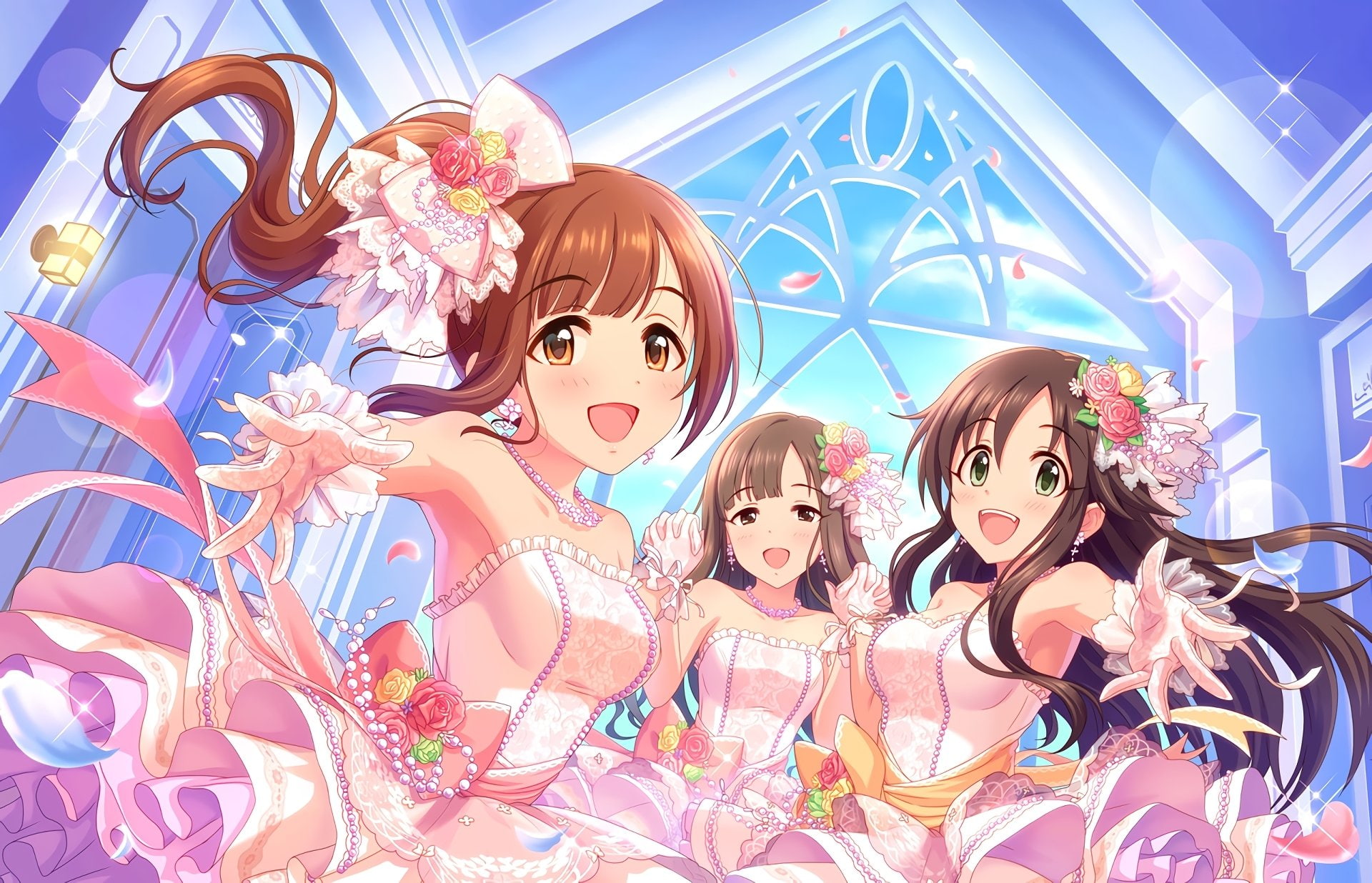 1080P, Yukari Mizumoto, The Idolmaster: Cinderella Girls Starlight Stage, Anime, Yuki Himekawa, Kyoko Igarashi, HD Wallpaper