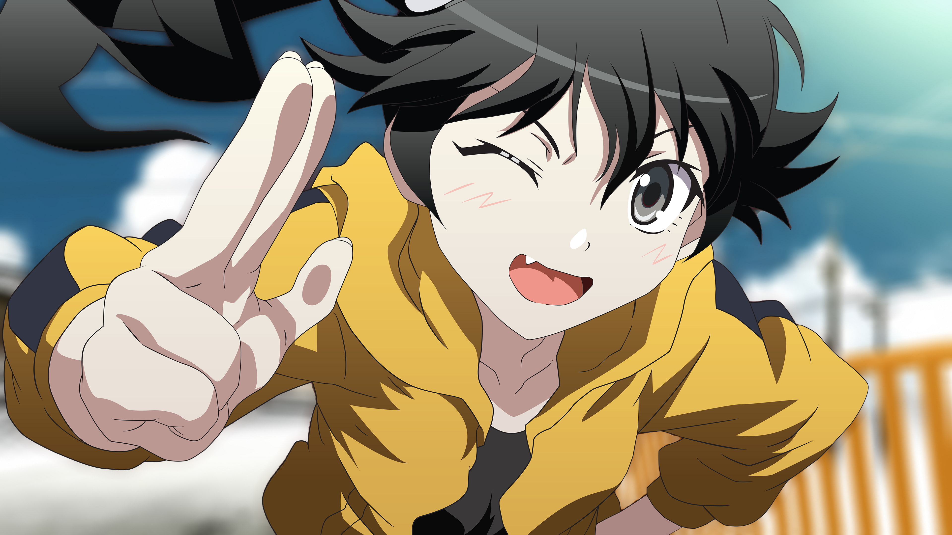 Araragi Karen, anime, 4K, Monogatari Series, HD Wallpaper