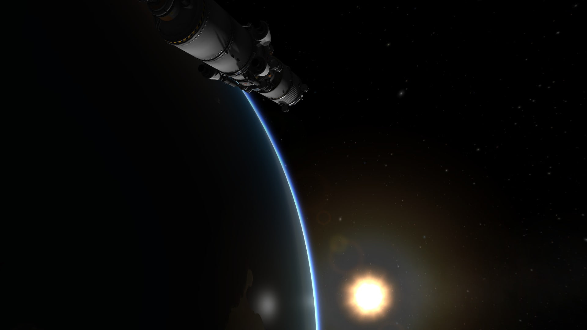 stars, planet, starlight, 1080P, space, hd, spaceship, HD Wallpaper