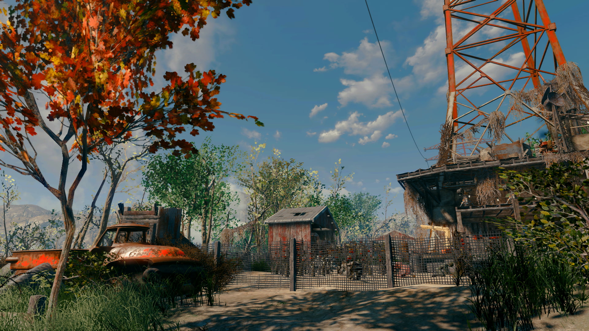Xbox One, apocalyptic, Fallout 4, 1080P, pickup trucks, farm, Abernathy Farm, HD Wallpaper