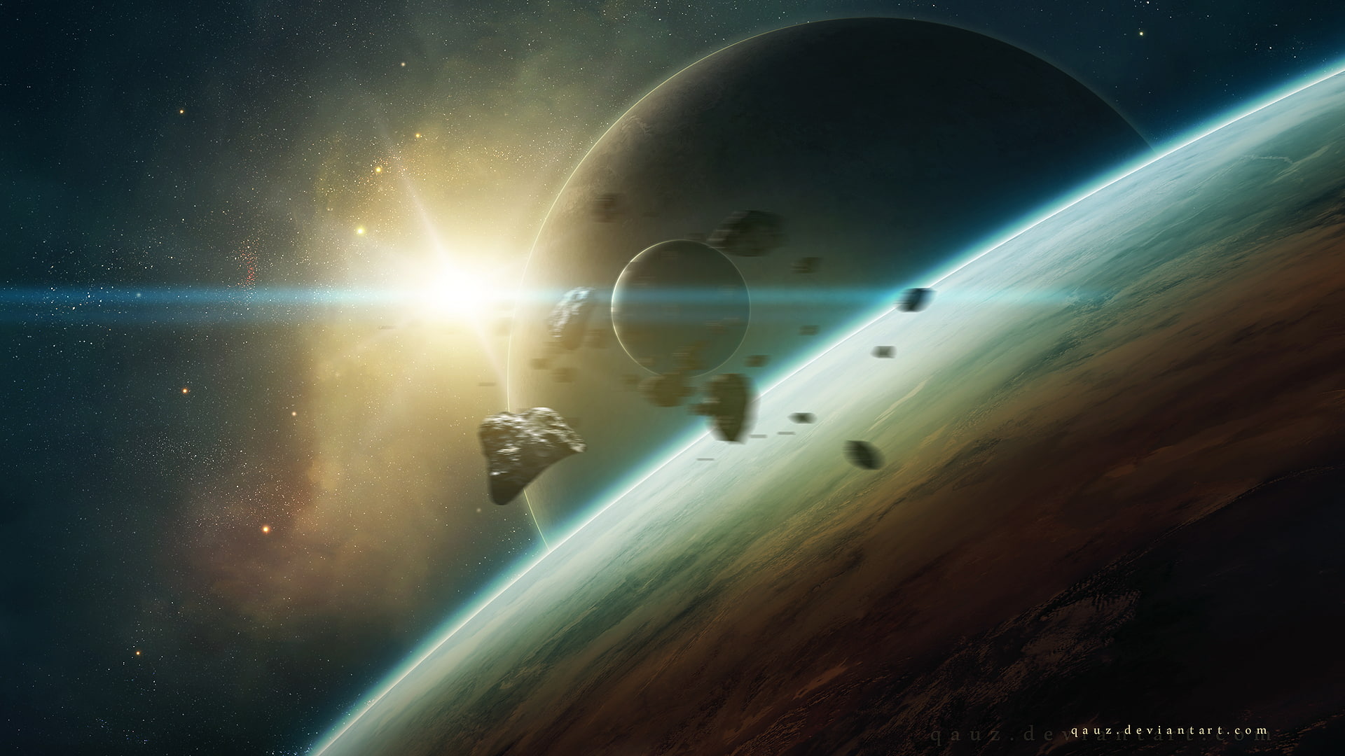 stars, planet, space, 1080P, starlight, hd, HD Wallpaper