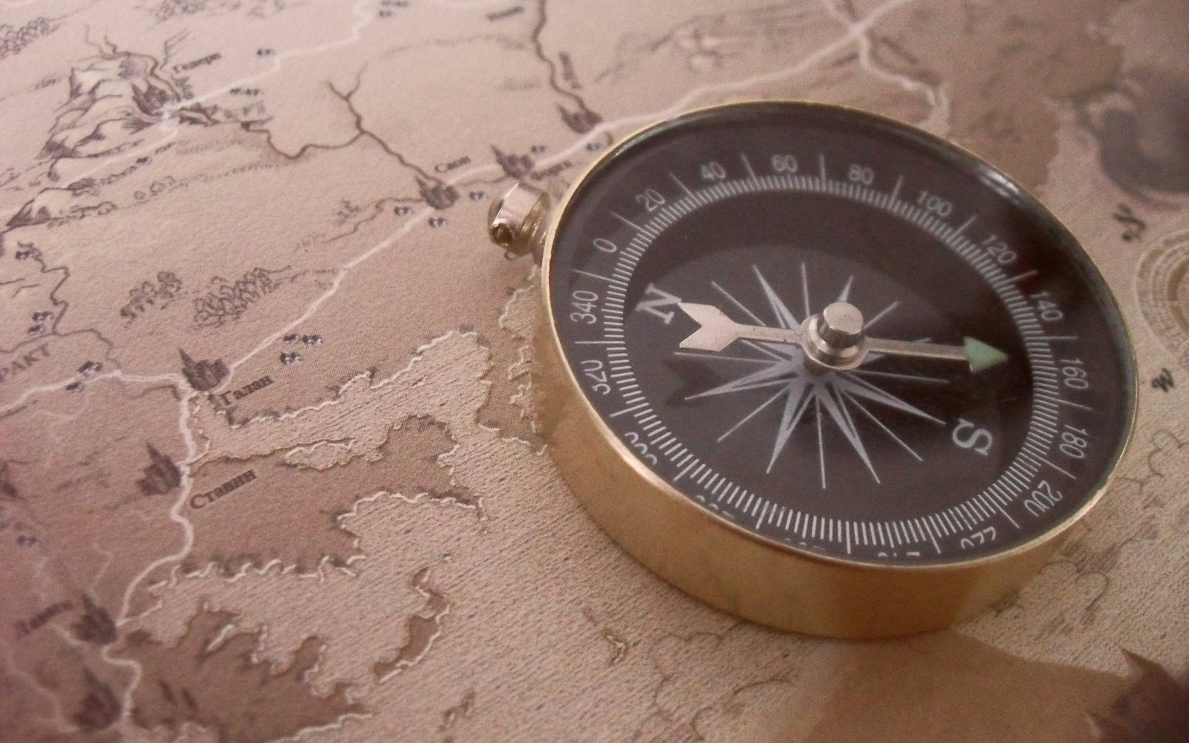 travel, map, direction, south, geometric shape, table, gold, east, antique, topography, close-up, adventure, navigational equipment, communication, the Way Forward, HD Wallpaper