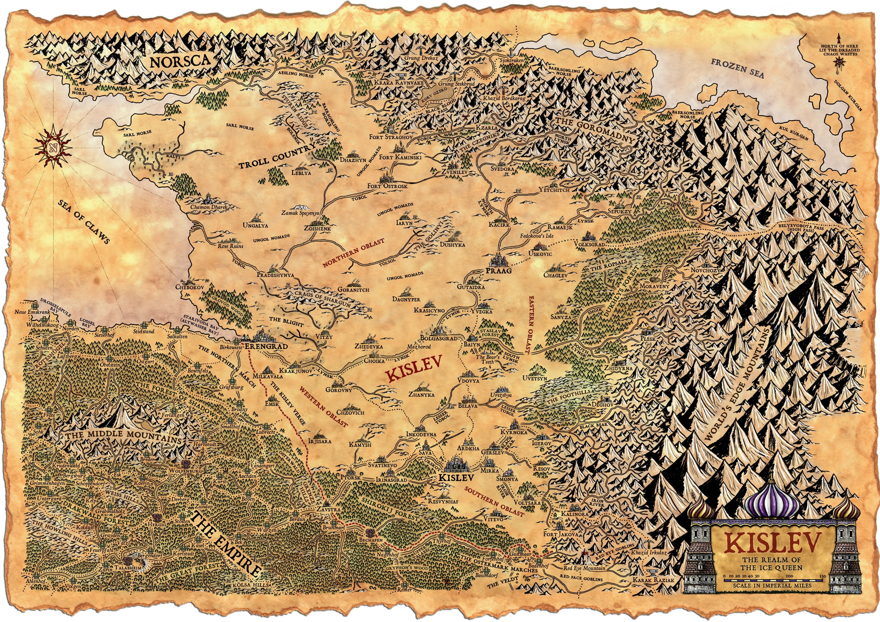 2K, map, Warhammer, Kislev, HD Wallpaper