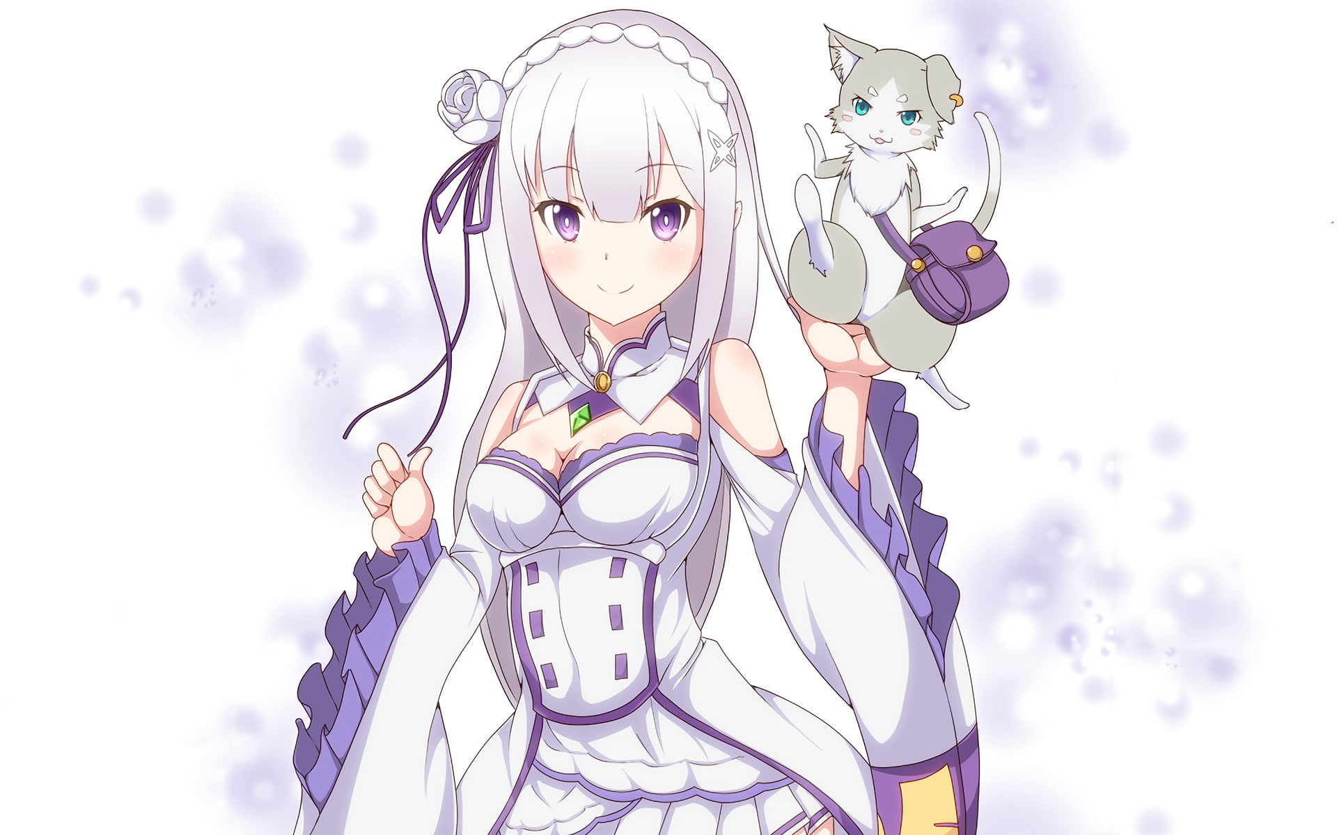 Anime, Emilia (Re:ZERO), Re:Zero, Pack (Re:ZERO), 1080P, Re:ZERO -Starting Life in Another World-, HD Wallpaper