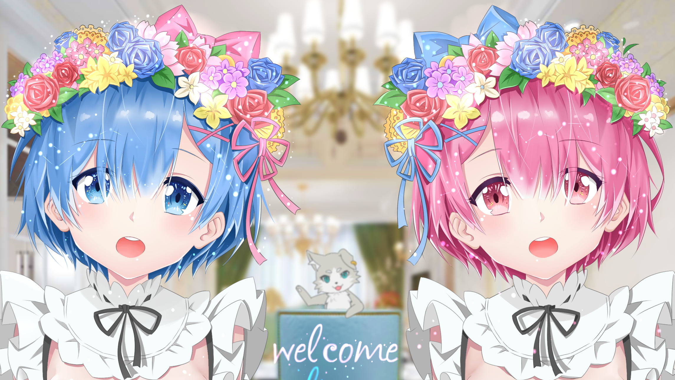 Ram (Re:ZERO), 1080P, Anime, Re:ZERO -Starting Life in Another World-, Rem (Re:ZERO), Pack (Re:ZERO), HD Wallpaper