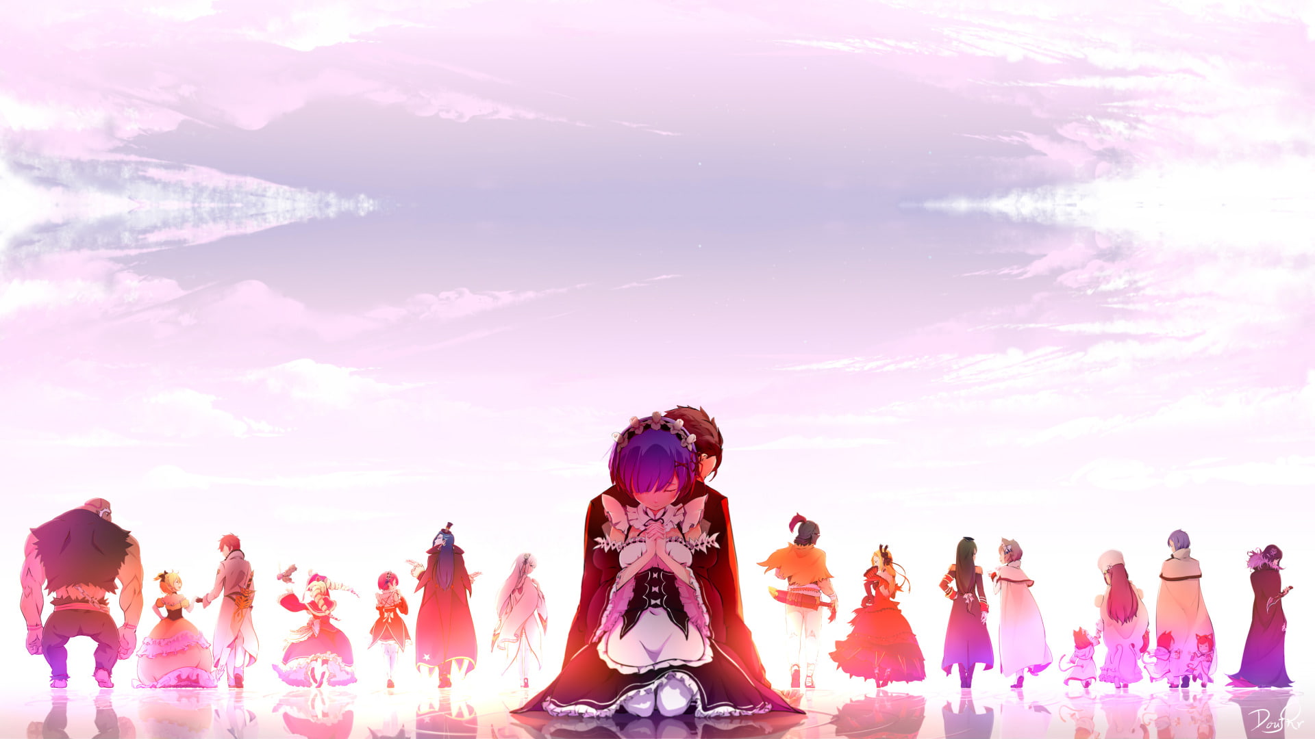 Pack (Re:ZERO), Elsa Granhiert, Ram (Re:ZERO), Felt (Re:ZERO), Crusch Karsten, Julius Juukulius, Rem (Re:ZERO), Re:ZERO -Starting Life in Another World-, HD Wallpaper