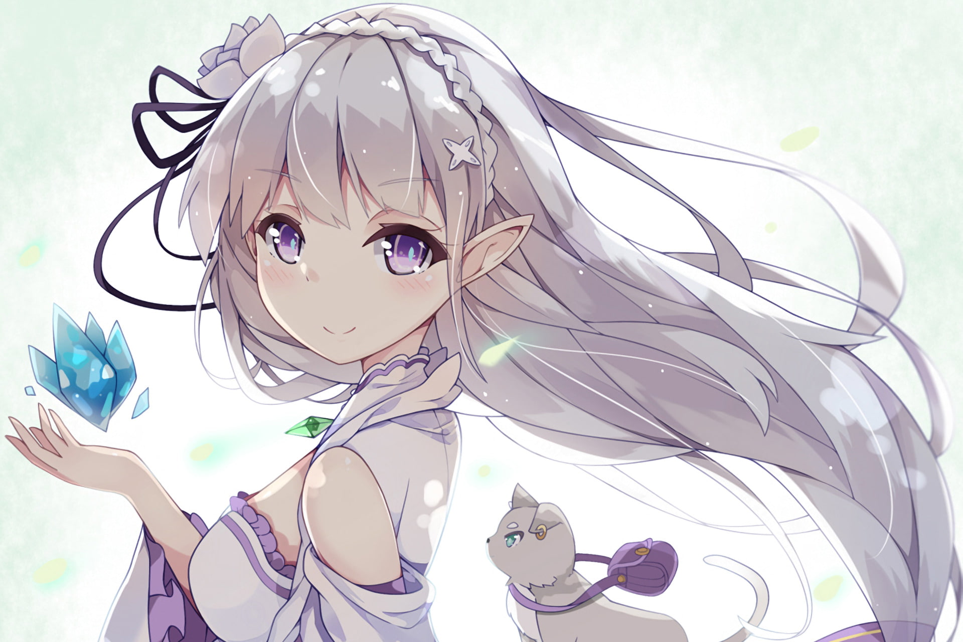 glasses, toy, indoors, nature, male likeness, close-up, 1080P, Pack (Re:ZERO), art and craft, female likeness, day, portrait, Anime, lifestyles, headshot, HD Wallpaper