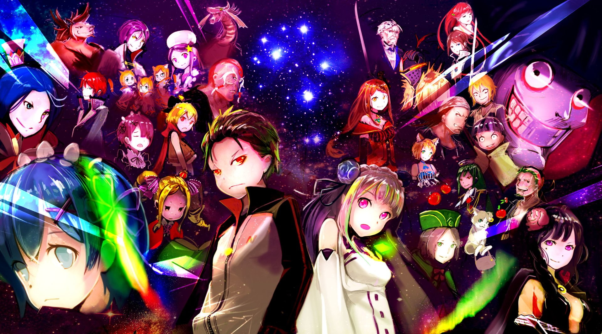Ram (Re:ZERO), Rem (Re:ZERO), Priscilla Barielle, Felt (Re:ZERO), Pack (Re:ZERO), Thearesia van Astrea, Wilhelm van Astrea, Re:ZERO -Starting Life in Another World-, HD Wallpaper