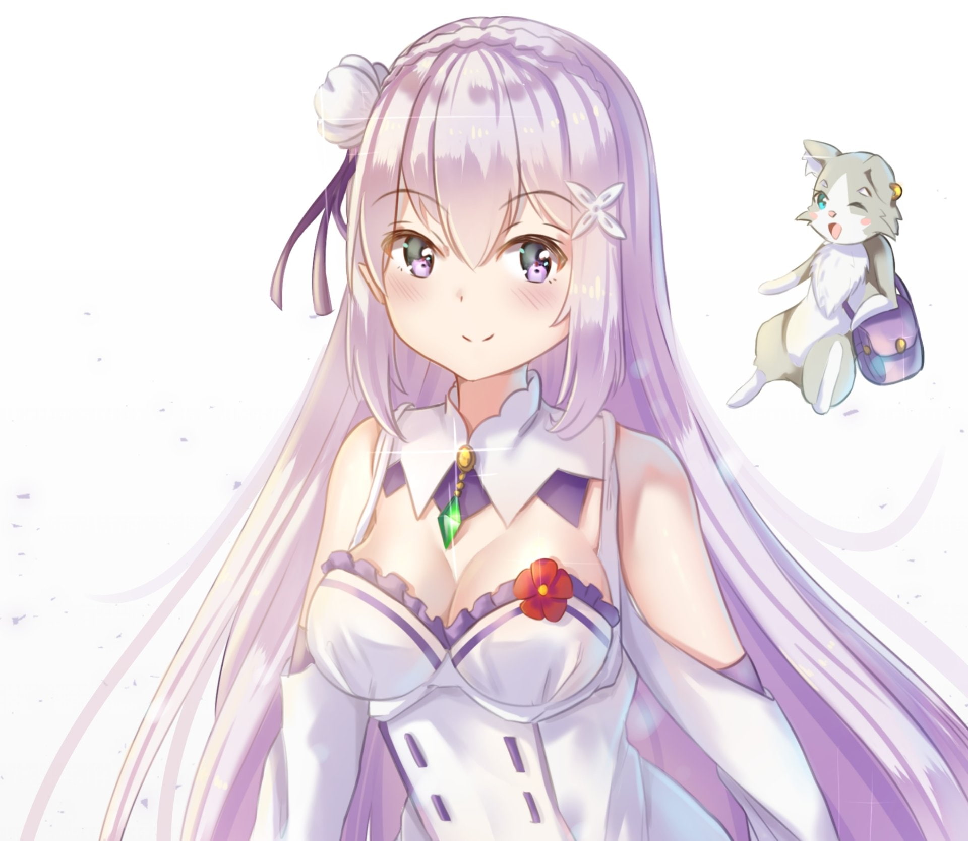 Pack (Re:ZERO), Anime, Emilia (Re:ZERO), 1080P, Re:ZERO -Starting Life in Another World-, HD Wallpaper