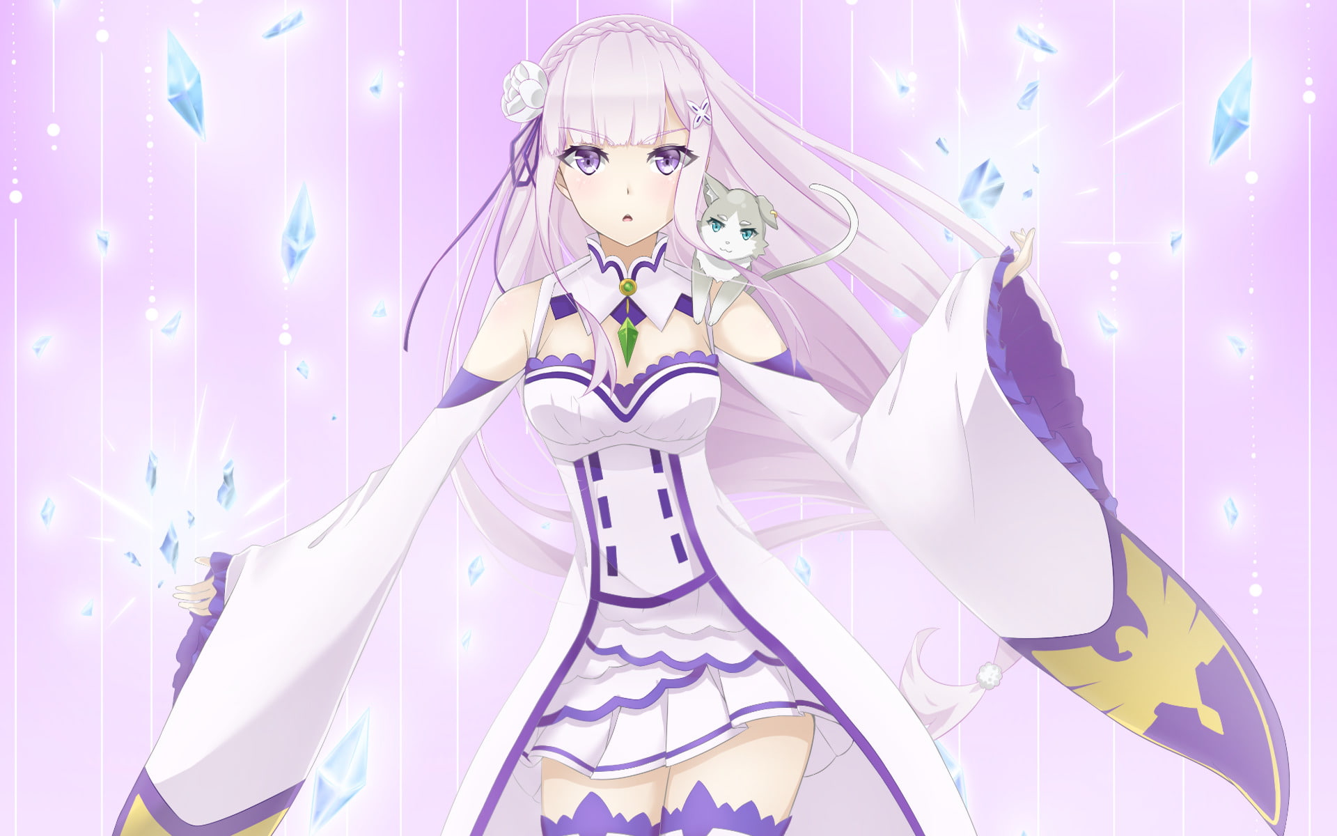 Re:ZERO -Starting Life in Another World-, Emilia (Re:ZERO), Anime, Pack (Re:ZERO), Re:Zero, 1080P, HD Wallpaper