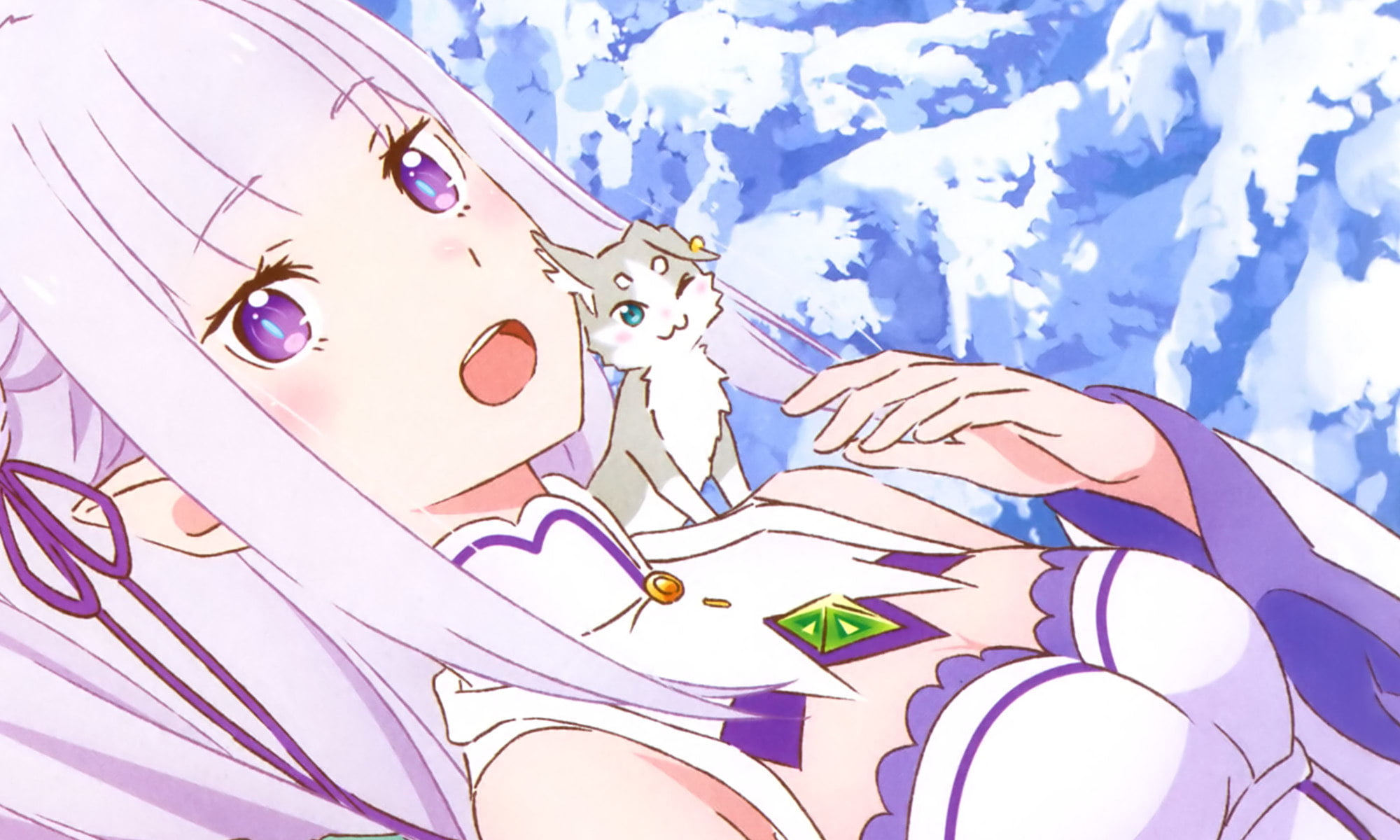 Anime, Pack (Re:ZERO), Emilia (Re:ZERO), Re:ZERO -Starting Life in Another World-, 1080P, HD Wallpaper