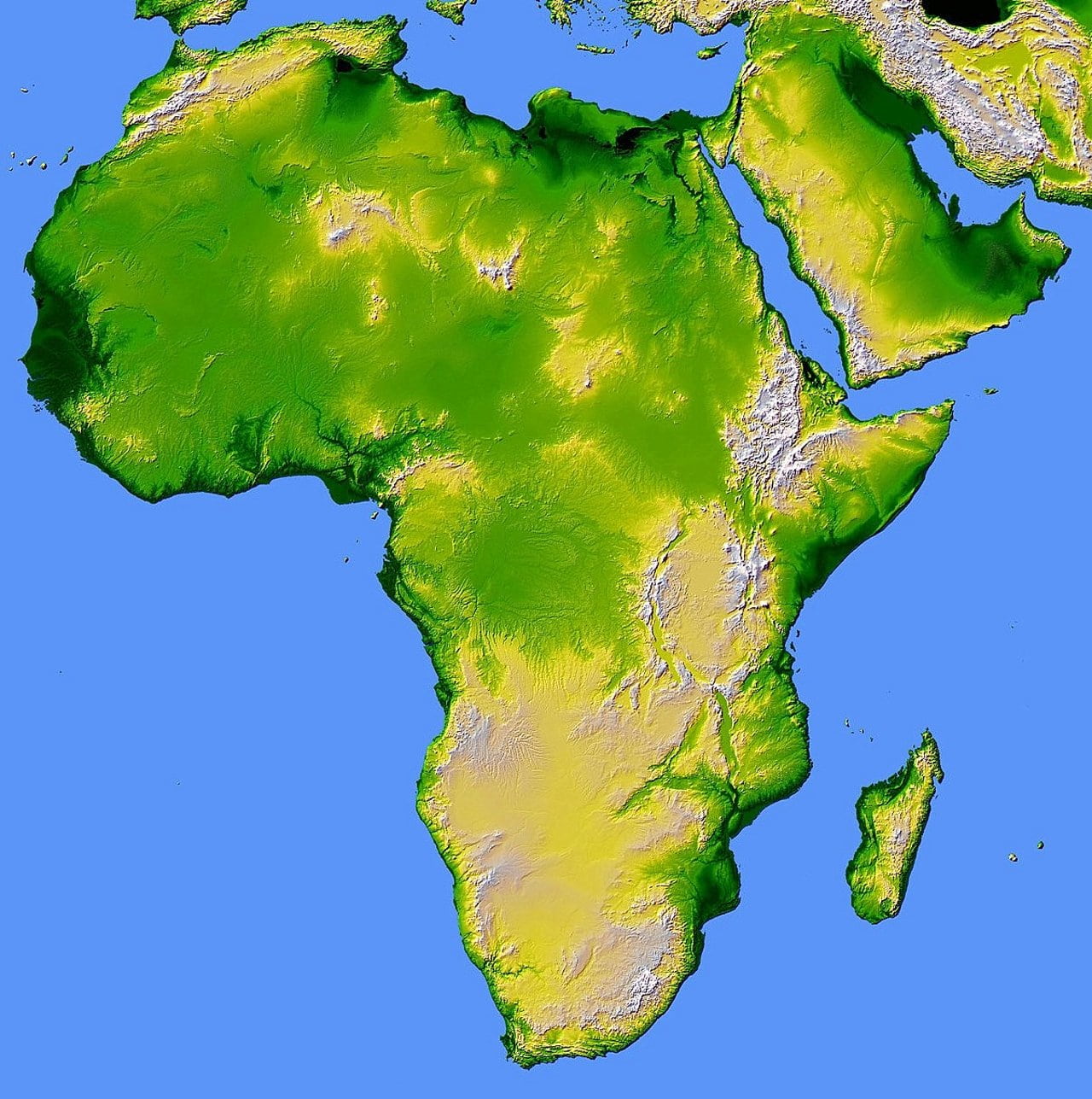 clear sky, multi colored, srtm, land, colorize, africa, abstract, blue background, textured, blue, continent, map, studio shot, colored background, paint, Phone HD Wallpaper