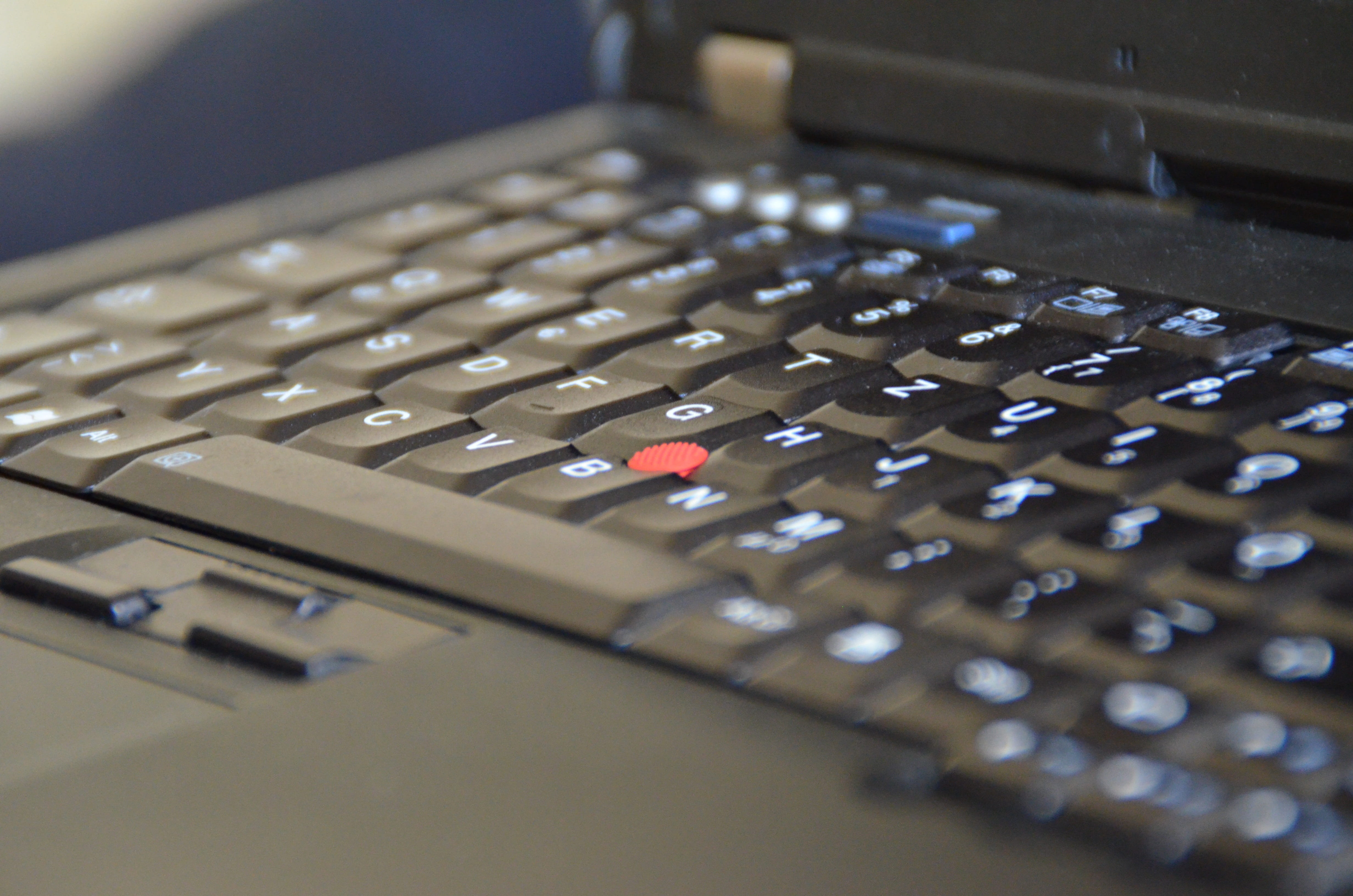 Laptop, Thinkpad, connection, number, computer key, close-up, business, technology, 4K, equipment, control, factory, indoors, keyboard, selective focus, HD Wallpaper