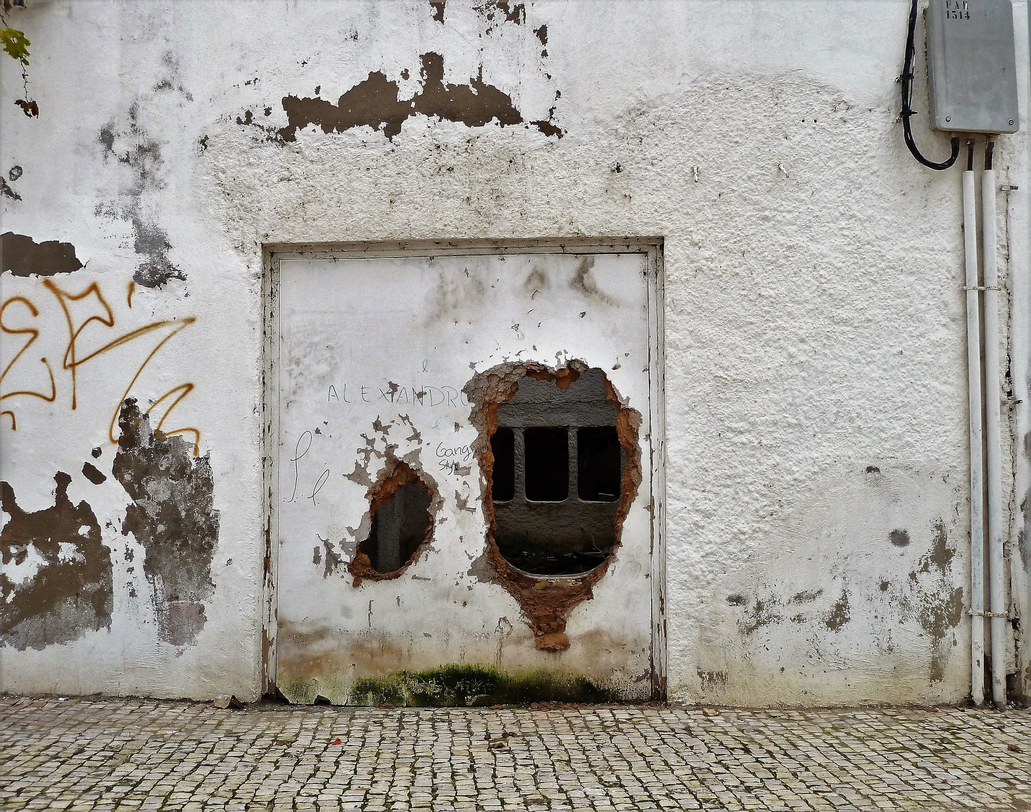 window, door, old wall, electricity, day, house, poor maintenance, peeling off, structure, building, outdoors, decline, crumble, holes, no people, broken, HD Wallpaper