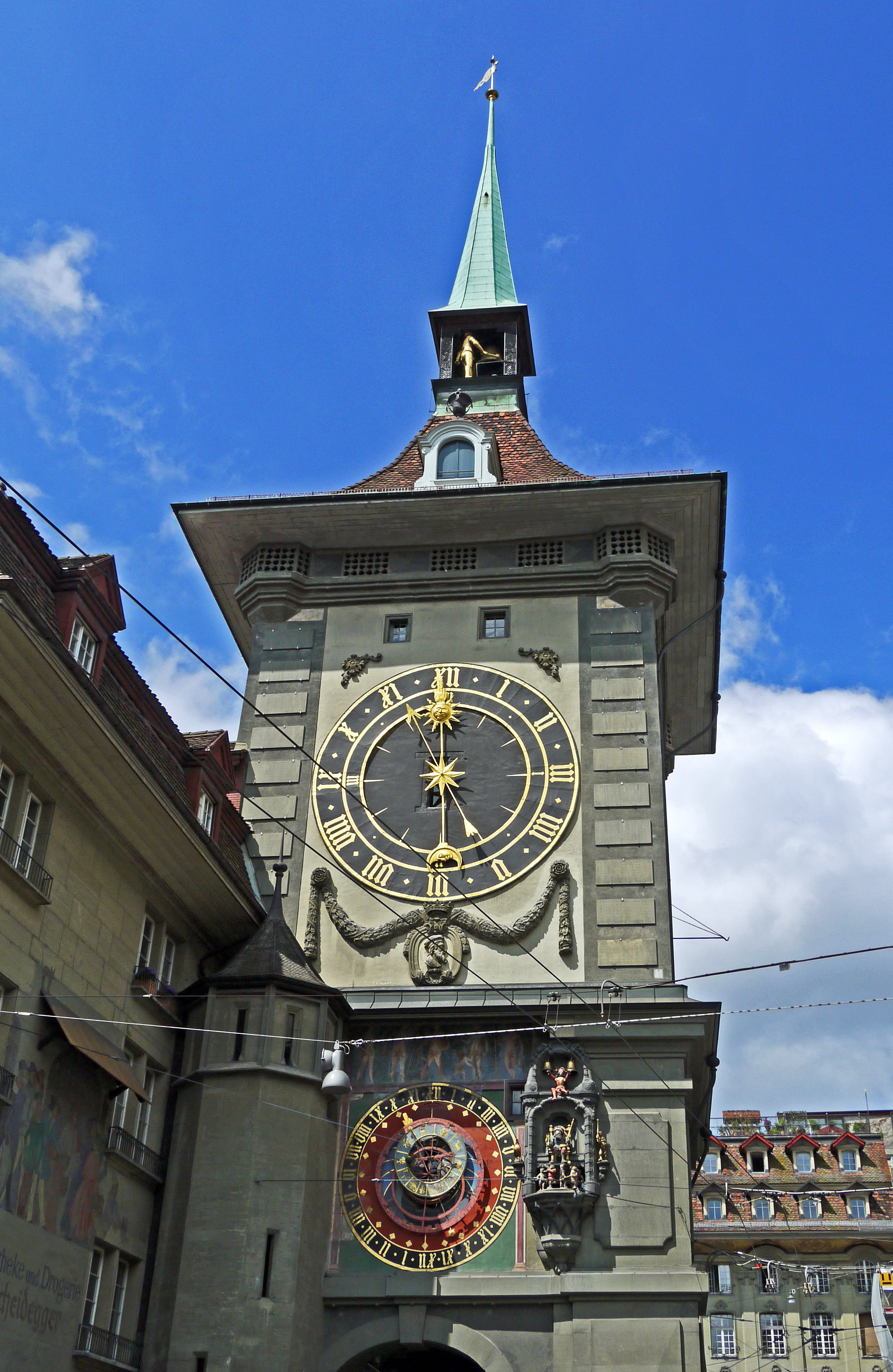 no people, travel destinations, time, sky, low angle view, built structure, zytglogge, nature, tower, pedestrian zone, old, clock face, historic center, Phone HD Wallpaper