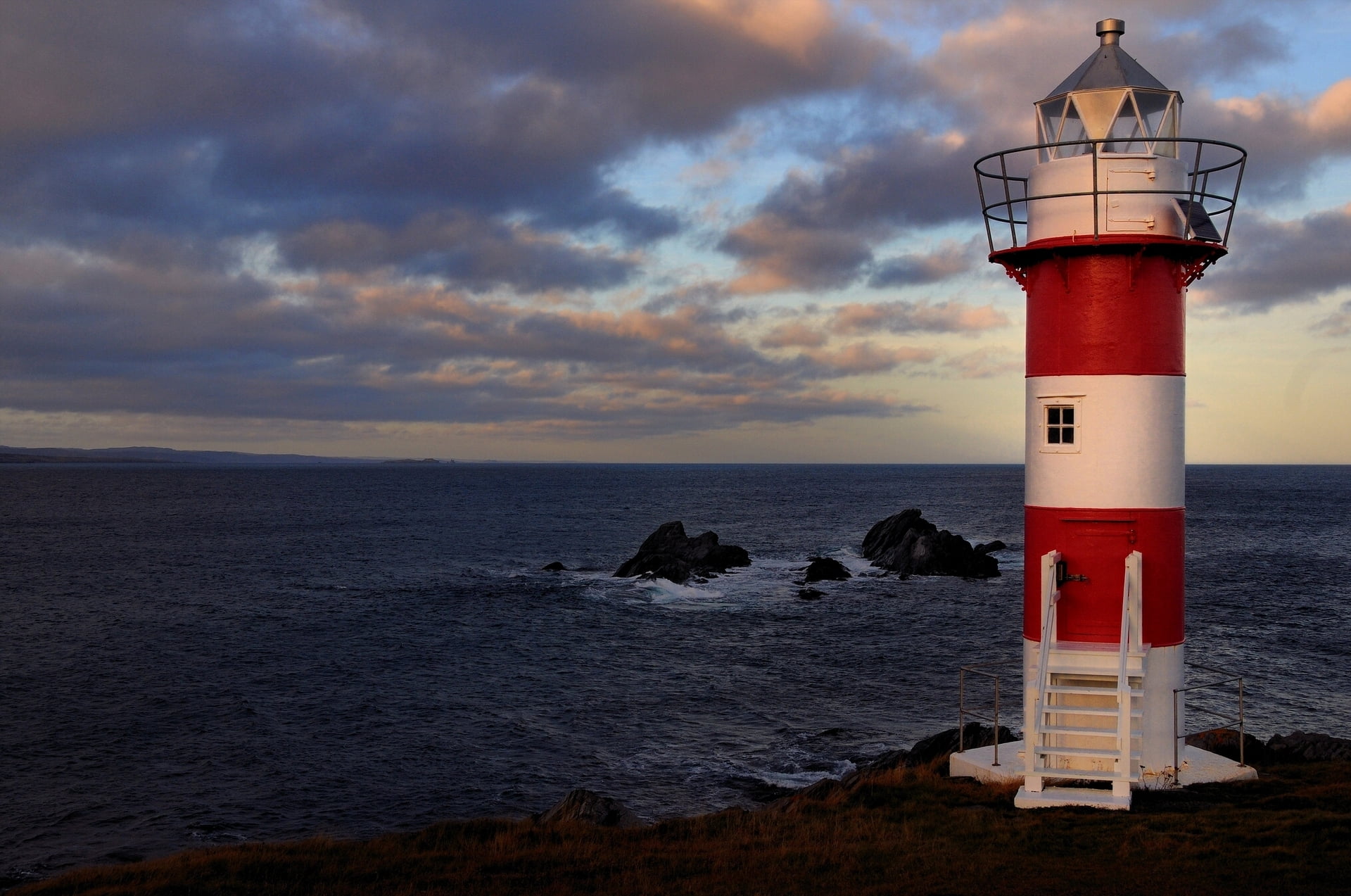 Newfoundland and Labrador, protection, built structure, nature, tower, Canada, horizon over water, beach, coast, sky, water, safety, lighthouse, 1080P, HD Wallpaper