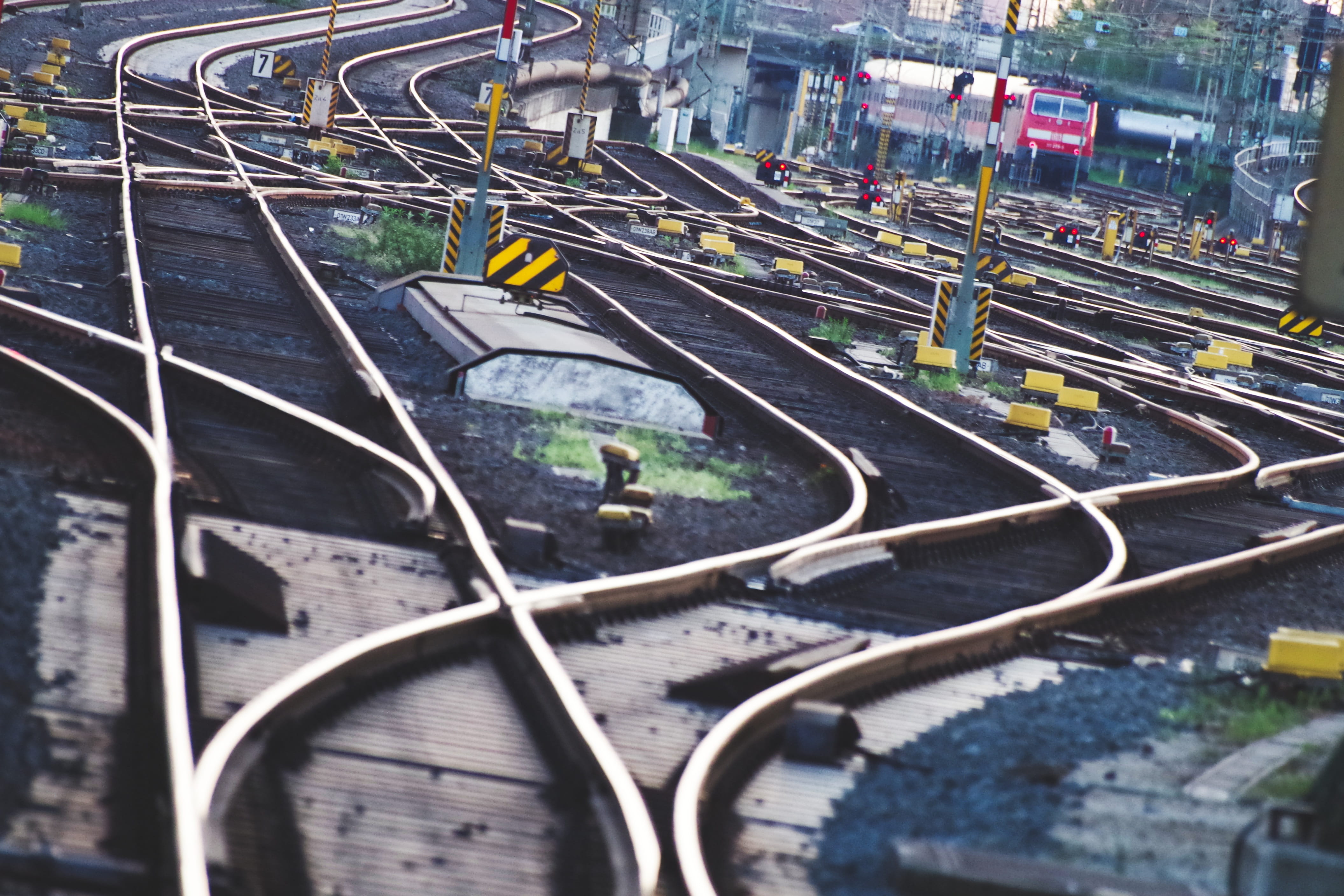delay, built structure, logistics, track, city, travel, train, deutsche bahn, rail transportation, mode of transportation, public transportation, no people, HD Wallpaper
