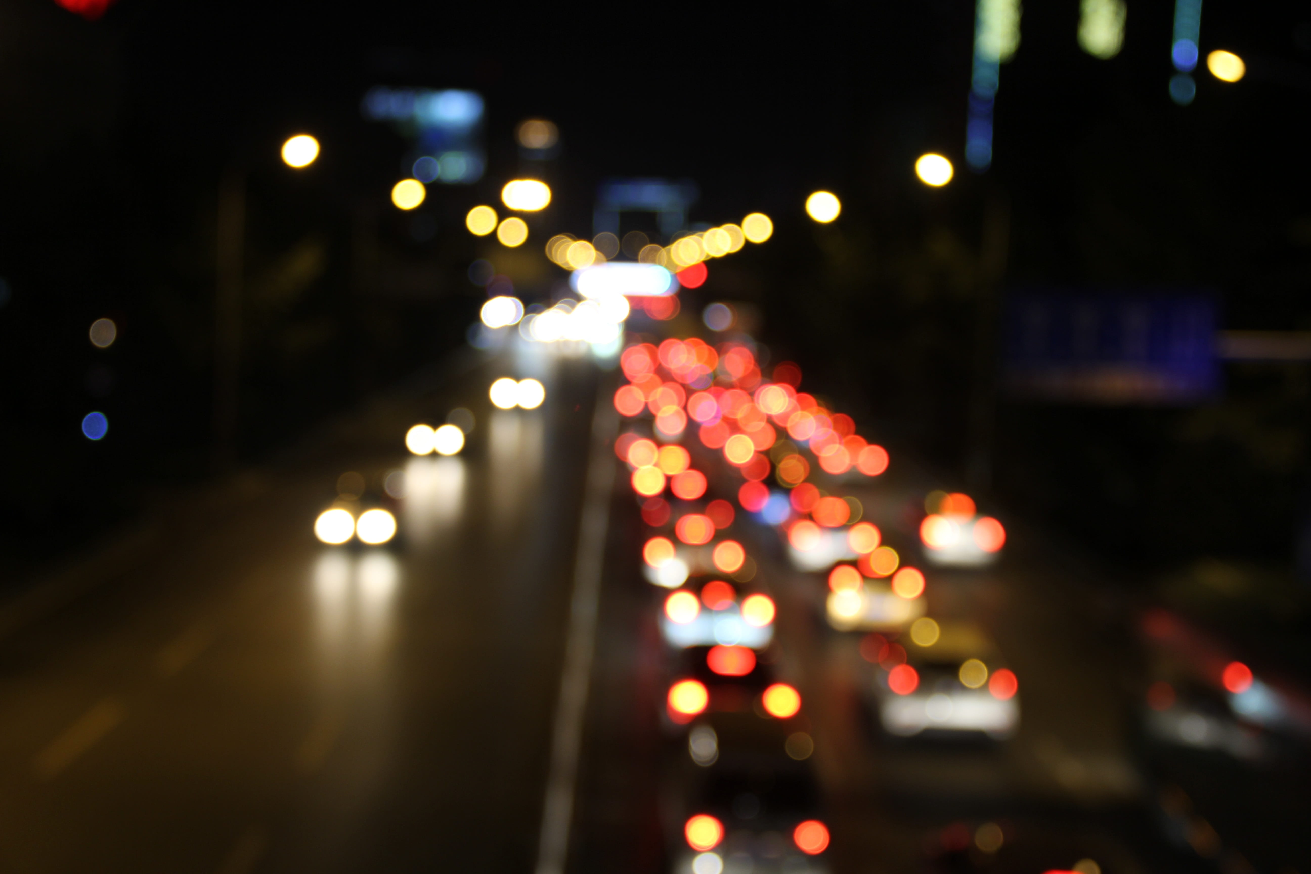 nightlife, transportation, city street, traffic, no people, road, Bokeh, glowing, city life, motor vehicle, Street, city, land vehicle, architecture, Light, HD Wallpaper