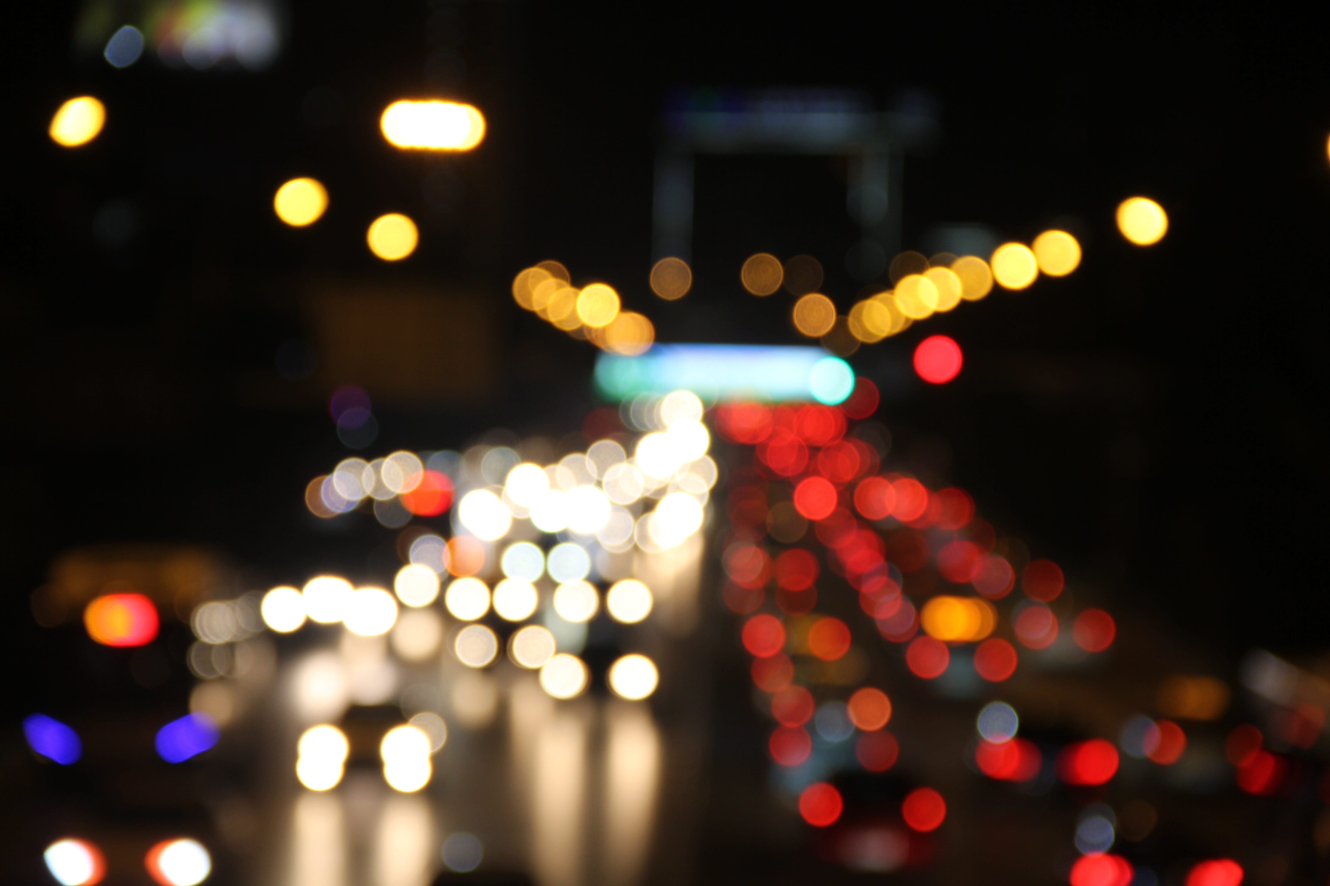 architecture, abstract, multi colored, transportation, bokeh, light - natural phenomenon, city, night, outdoors, nightlife, light, geometric shape, glowing, HD Wallpaper