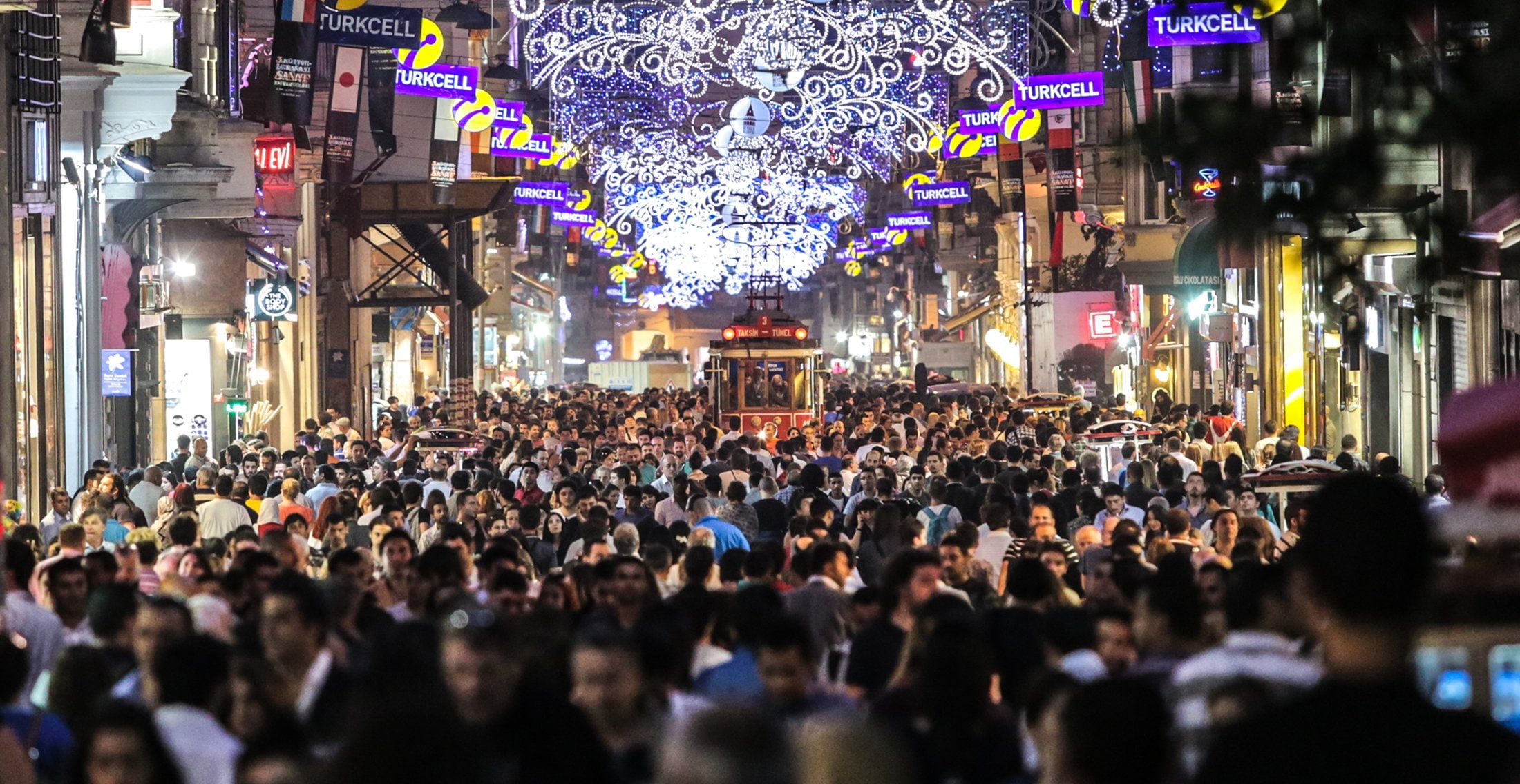 1080P, istanbul, taksim, turkey, night, crowd, HD Wallpaper