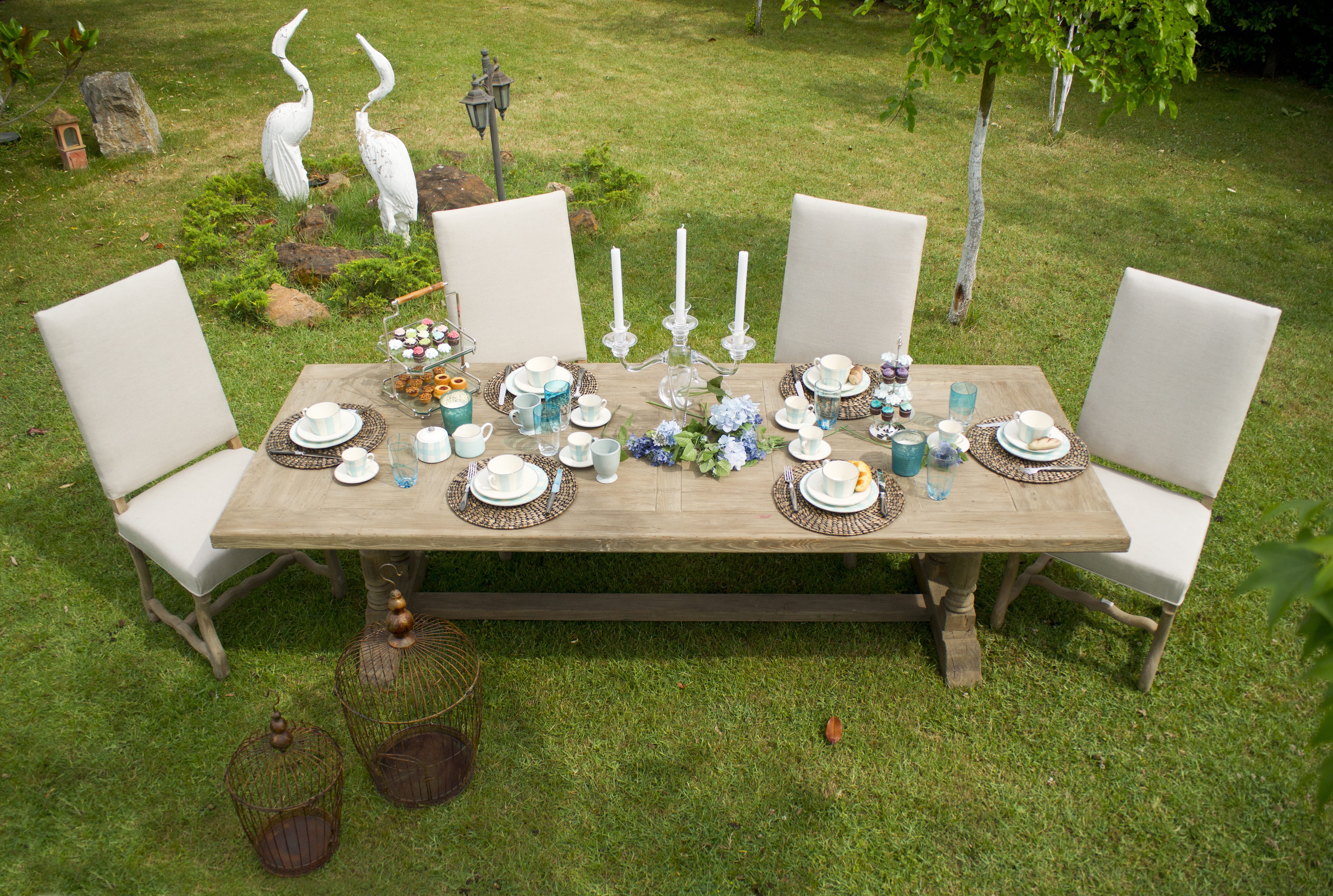 white, horizontal, food, vivid color, nobody, wooden, color, setting, outdoors, decoration, design, 5K, beautiful, Table, ceramic, copy space, top, place setting, HD Wallpaper