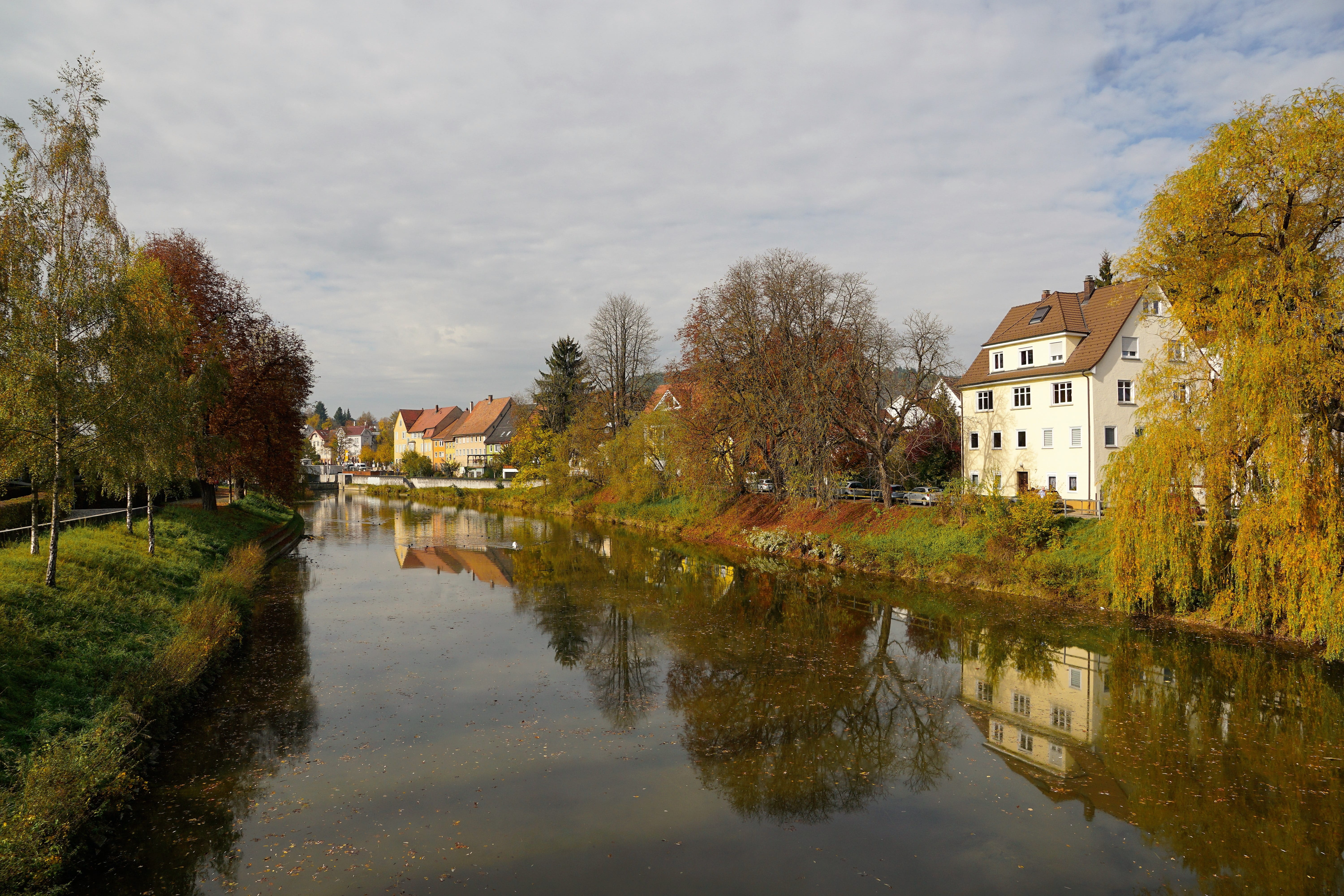 water, tuttlingen, sunny, house, vienna, autumn mood, hike, tourism, autumn, away, no people, target, travel, residential district, lake, mirroring, mood, HD Wallpaper