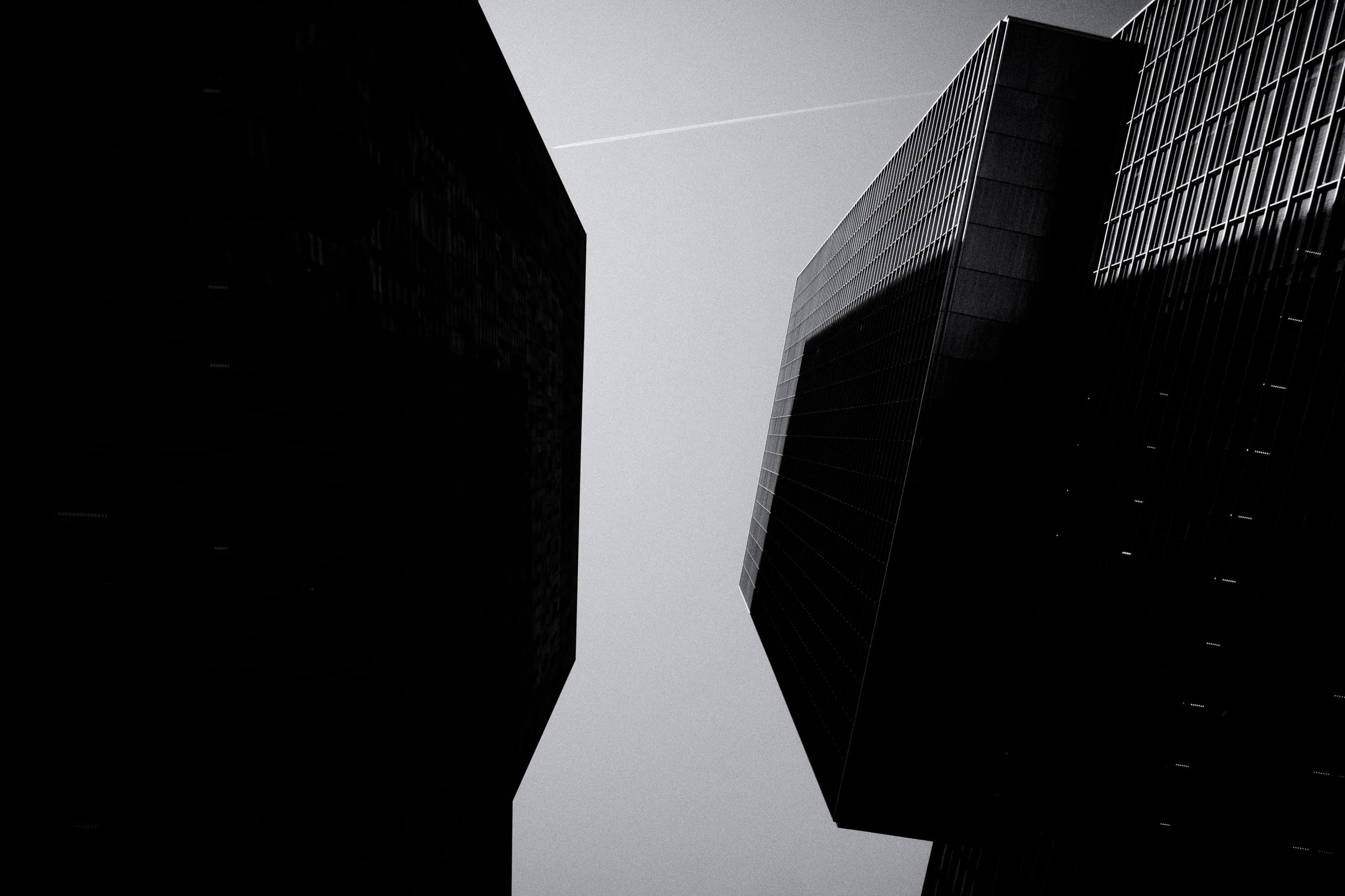 nature, ls, leica, blackandwhitephotography, office, el parc i la llacuna del poblenou, flight, city, barcelone, clear sky, minimalism, window, wall - building feature, HD Wallpaper