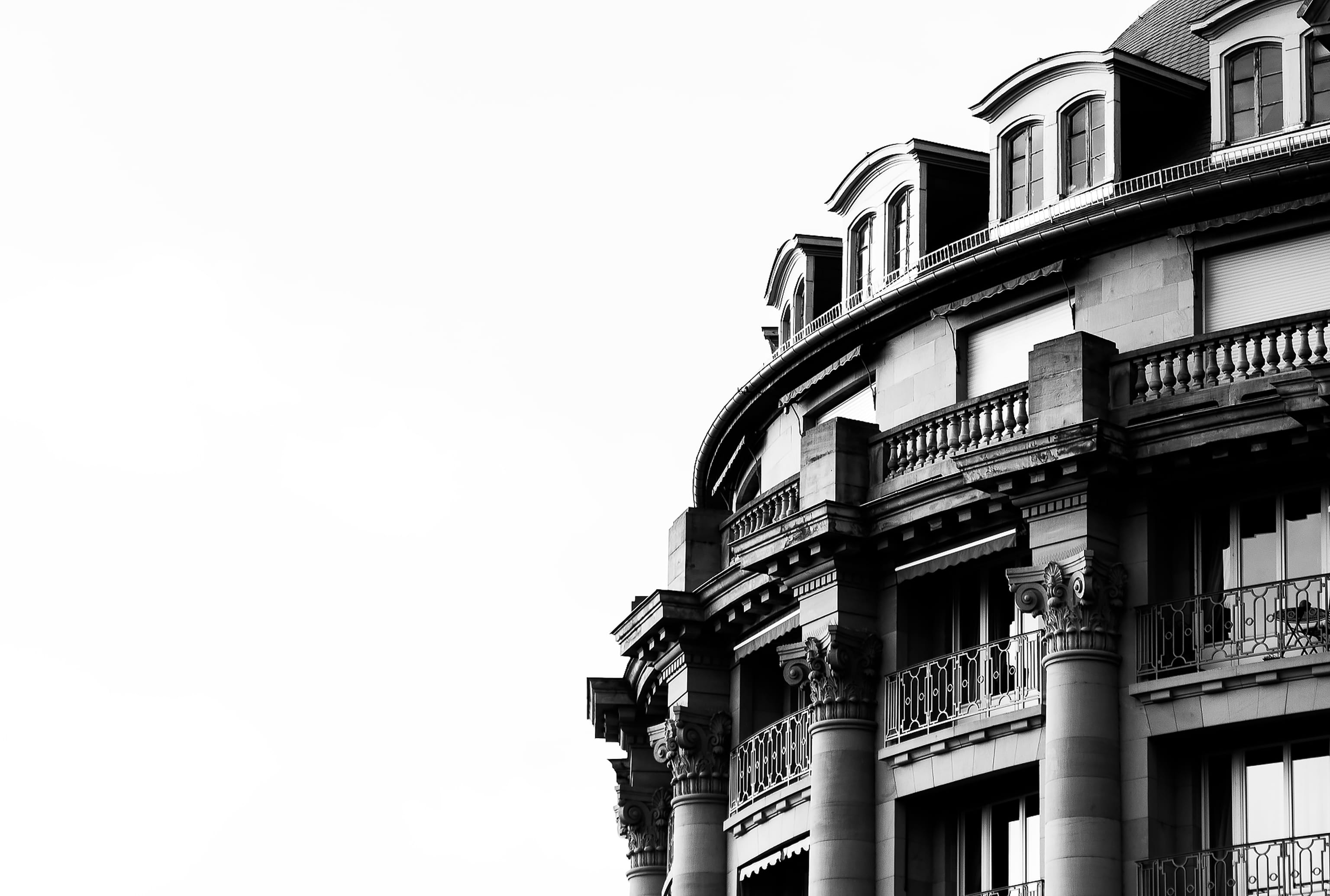 copy space, oldie, building, architectural, outdoors, blacknwhite, lesca, canon, built structure, low angle view, residential district, architecture, canon 80d, HD Wallpaper