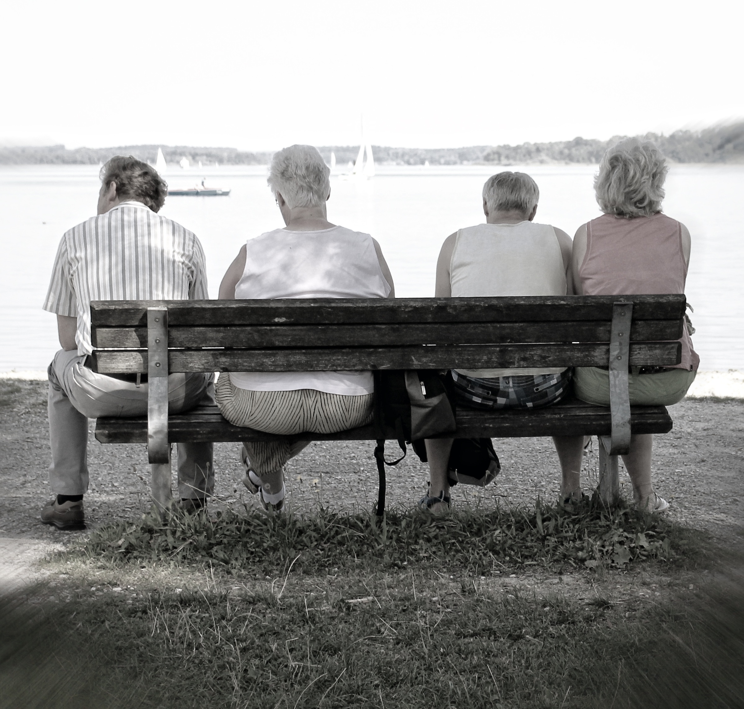 outdoors, group of people, beach, waters, sit, sitting, nature, adult, people, senior Adult, personal, rest, human, relaxation, women, break, out, water, HD Wallpaper