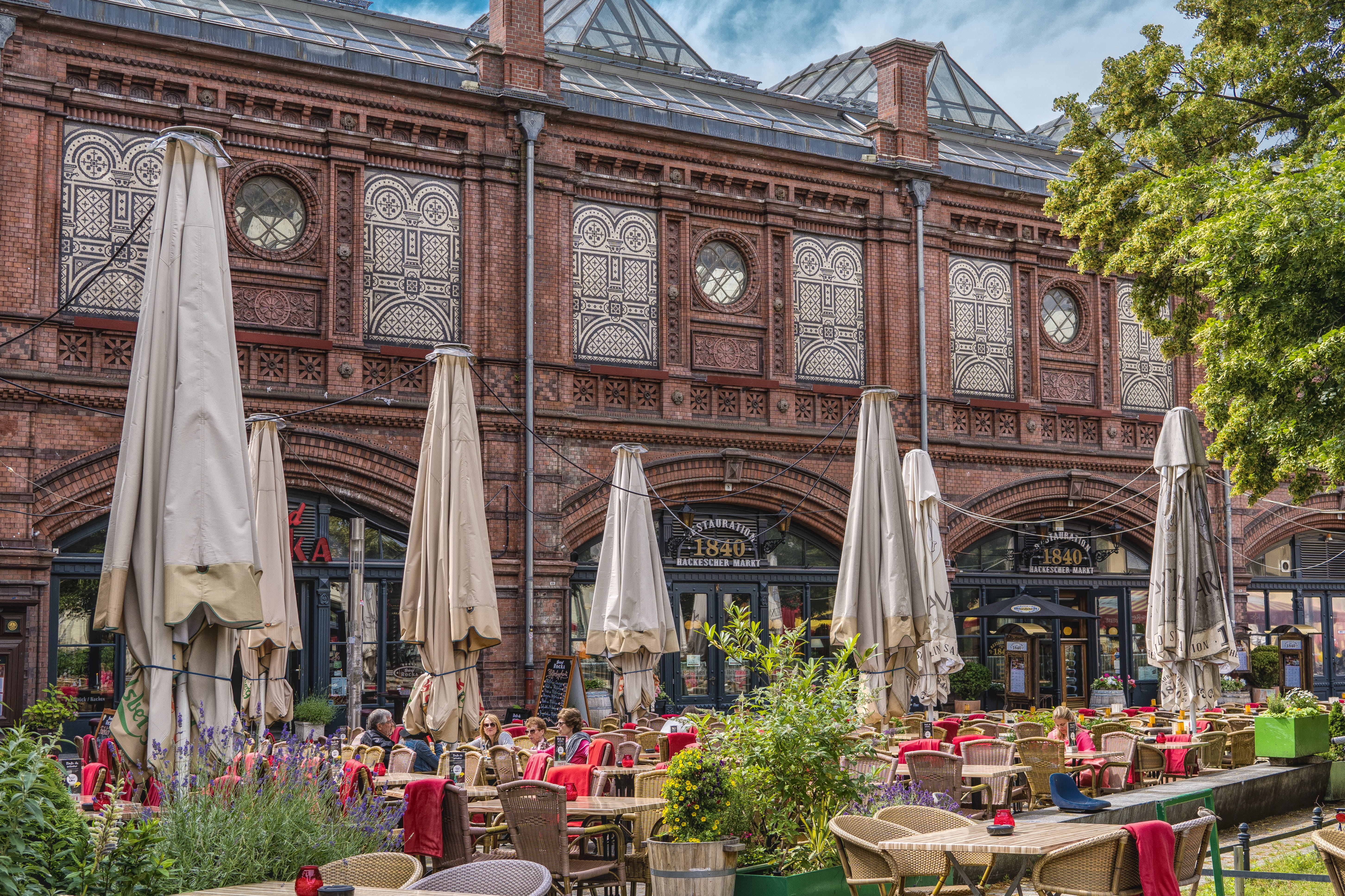 plant, nature, day, Berlin, old, incidental people, Facade, home, the past, Summer, growth, Downtown, travel destinations, built structure, Cafe, building, HD Wallpaper