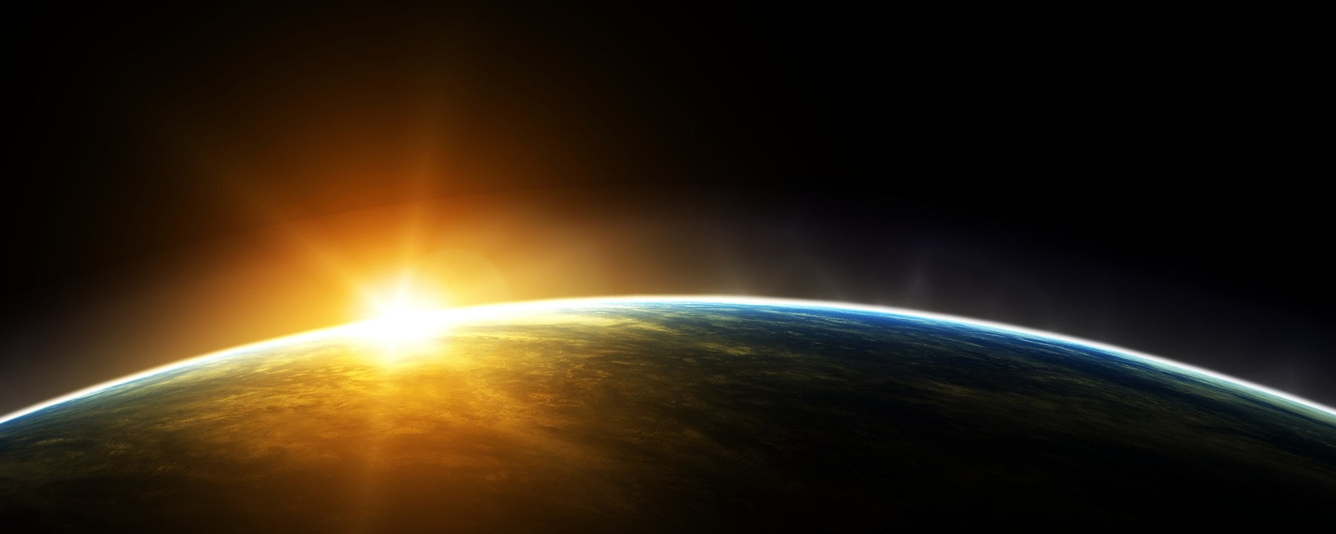 sunlight, satellite View, night, dark, glowing, backgrounds, sky, 1080P, stratosphere, futuristic, Earth, beauty in nature, shiny, planet earth, black background, HD Wallpaper