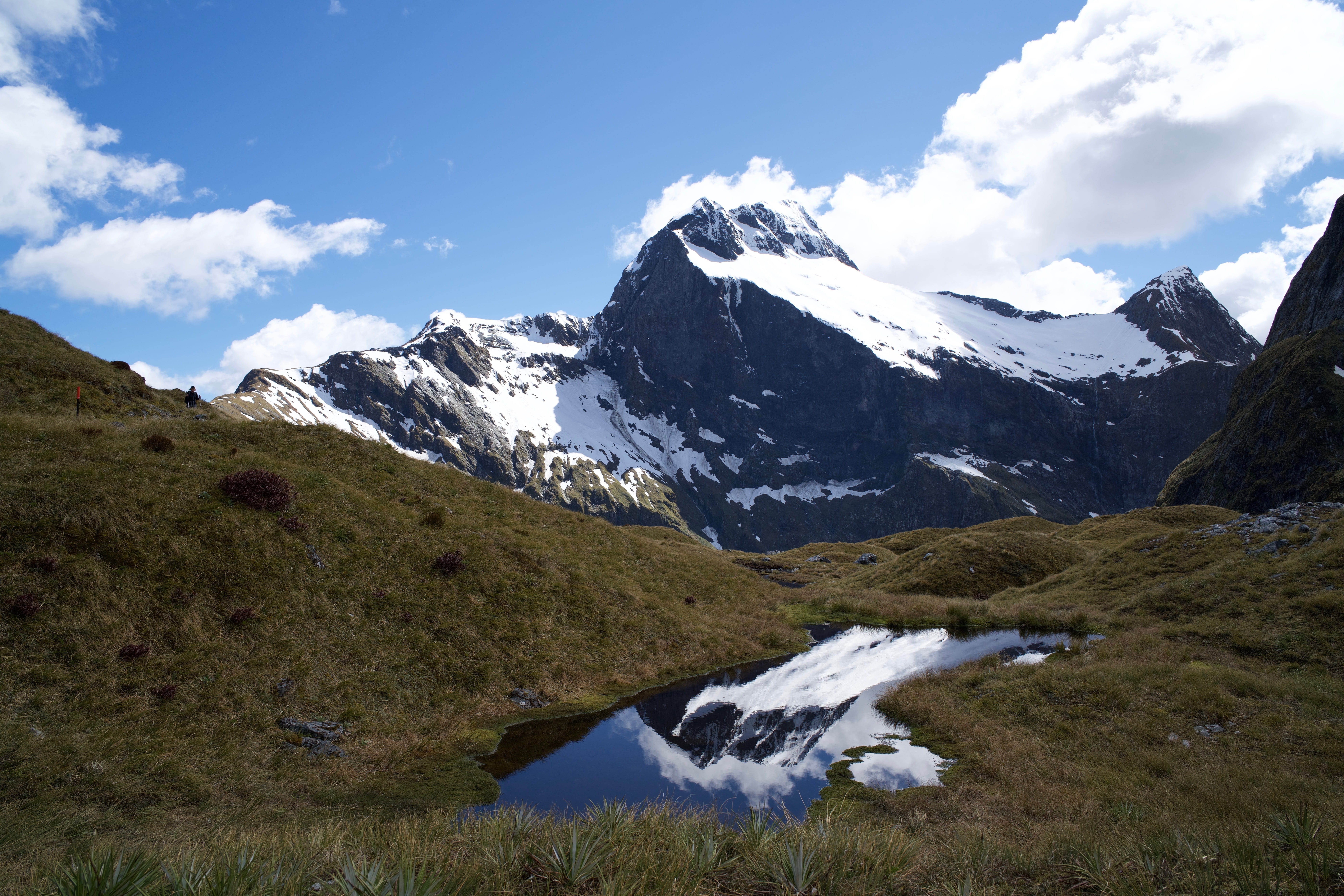 cloud - sky, winter, scenics - nature, plant, snow, icecap, milford sound, beauty in nature, the milford track, cold temperature, tracking, panorama, no people, HD Wallpaper