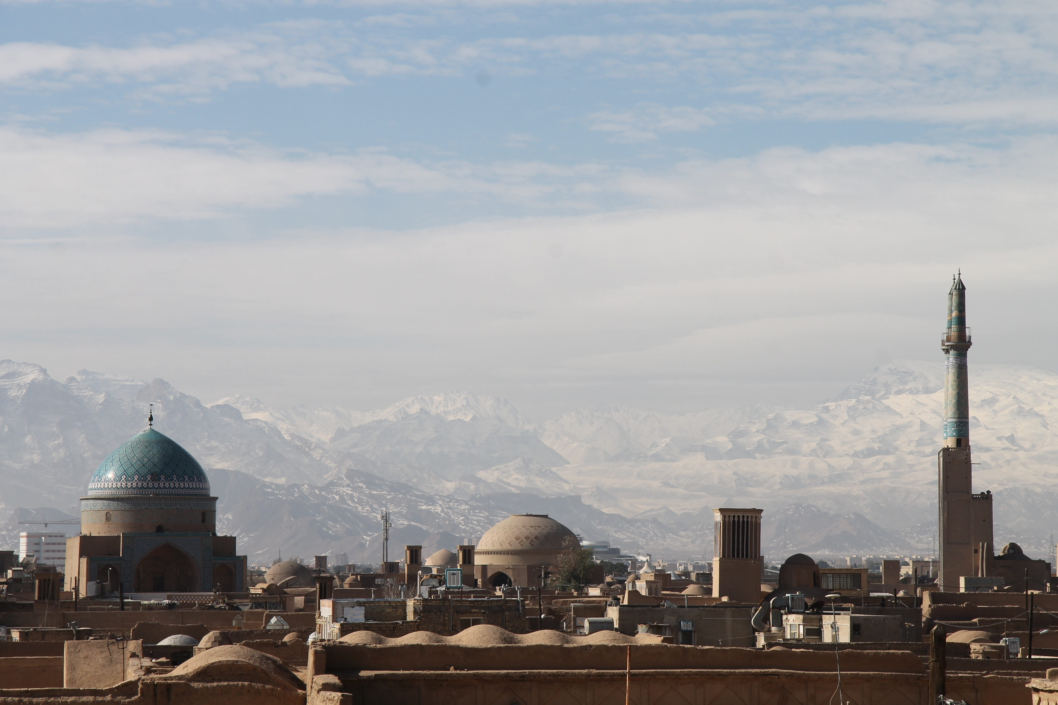 extreme, panorama, day, outdoors, spire, snow, building exterior, nature, adventure, landscape, place of worship, sky, roofs, orient, experience, silk road, HD Wallpaper