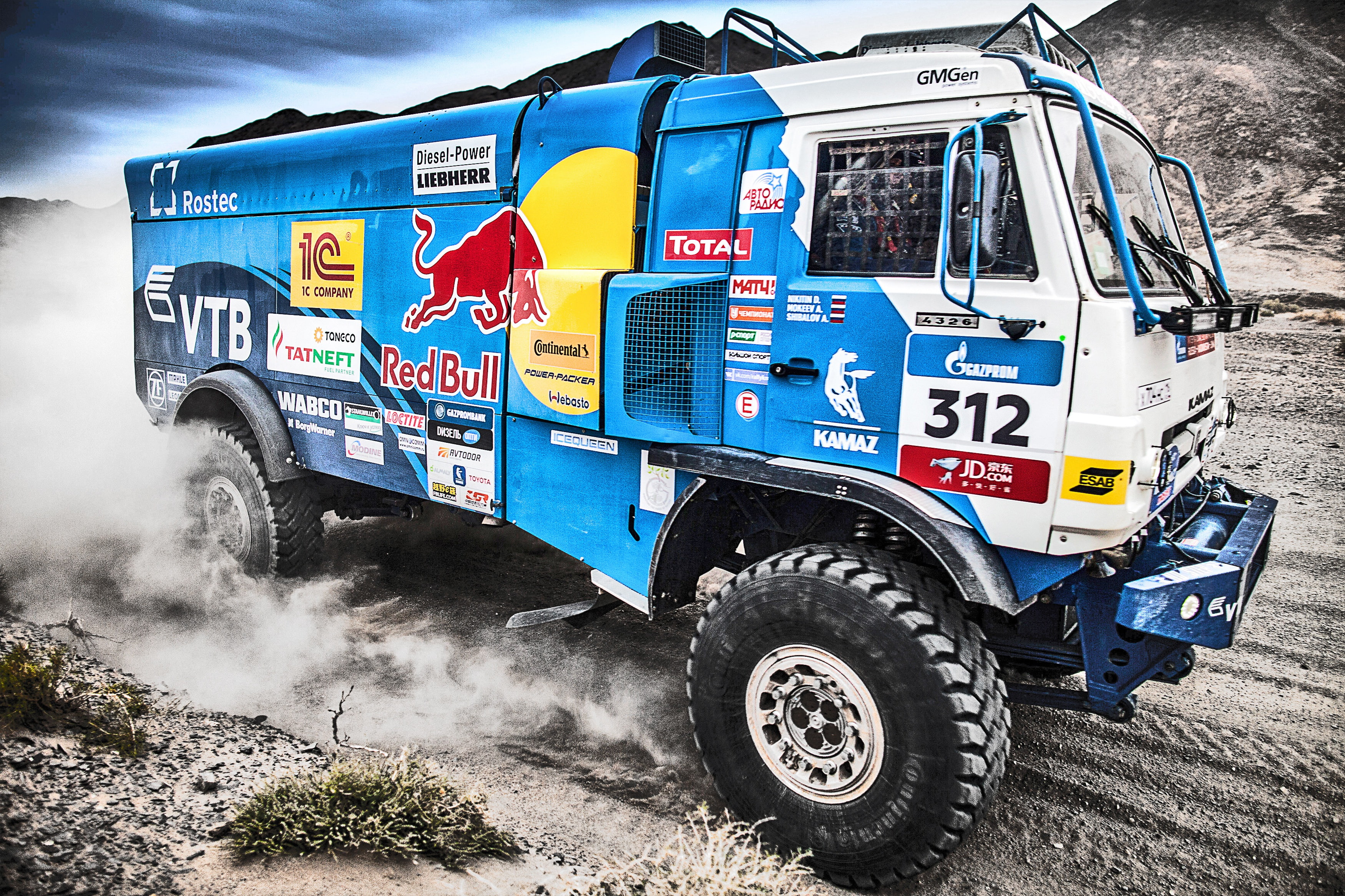 Nature, 312, Beauty, Silk Way, Sand, Contest, RedBull, Master, Speed, Dust, Sport, The sky, 2K, Russia, Silk road, Rally, The roads, KAMAZ, Cabin, SilkWay, HD Wallpaper