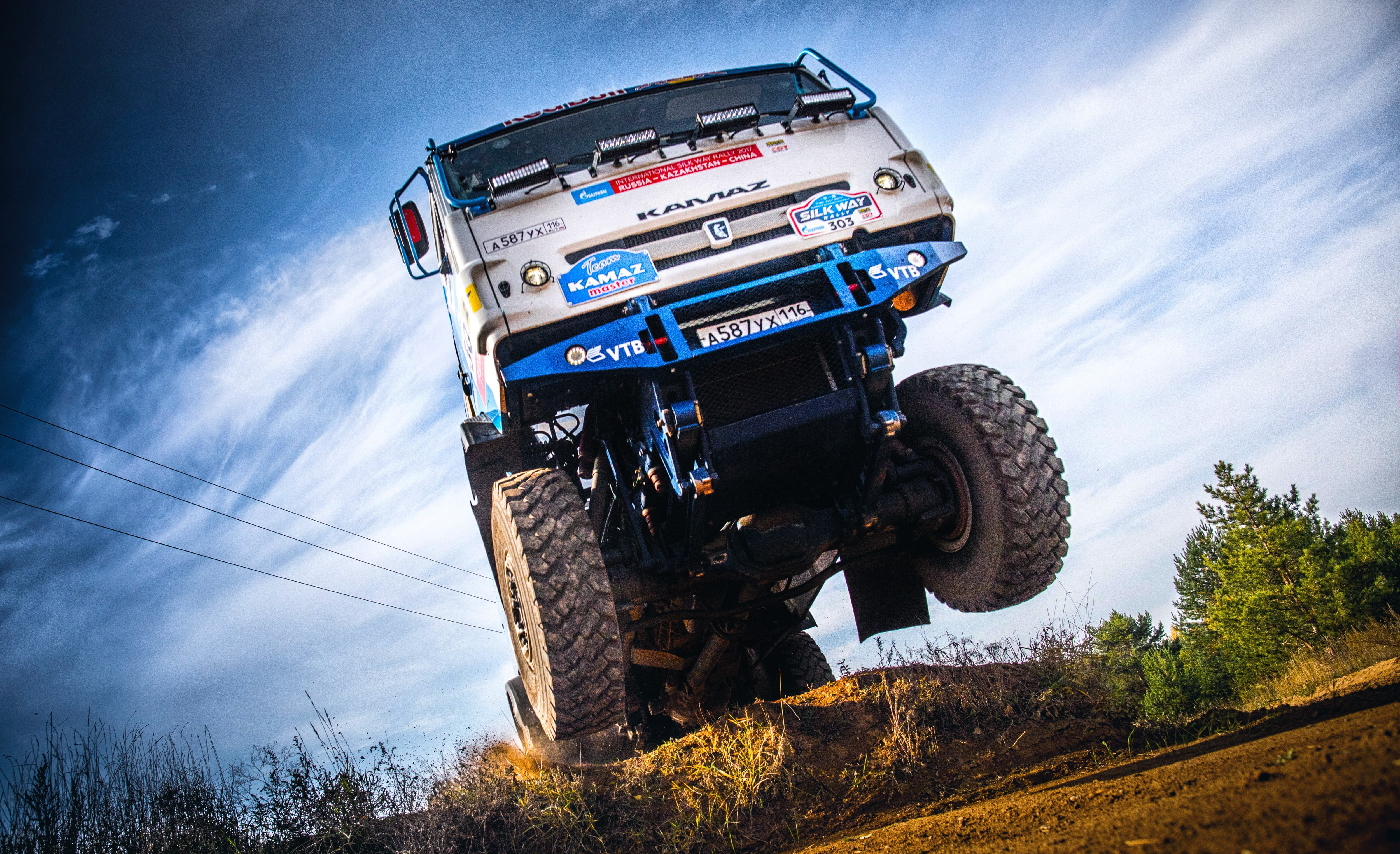 Silk road, Master, Best, RedBull, Truck, Rally, Bottom, Speed, Contest, The roads, KAMAZ, 4K, The sky, Sport, Russia, SilkWay, Race, Silk Way, HD Wallpaper