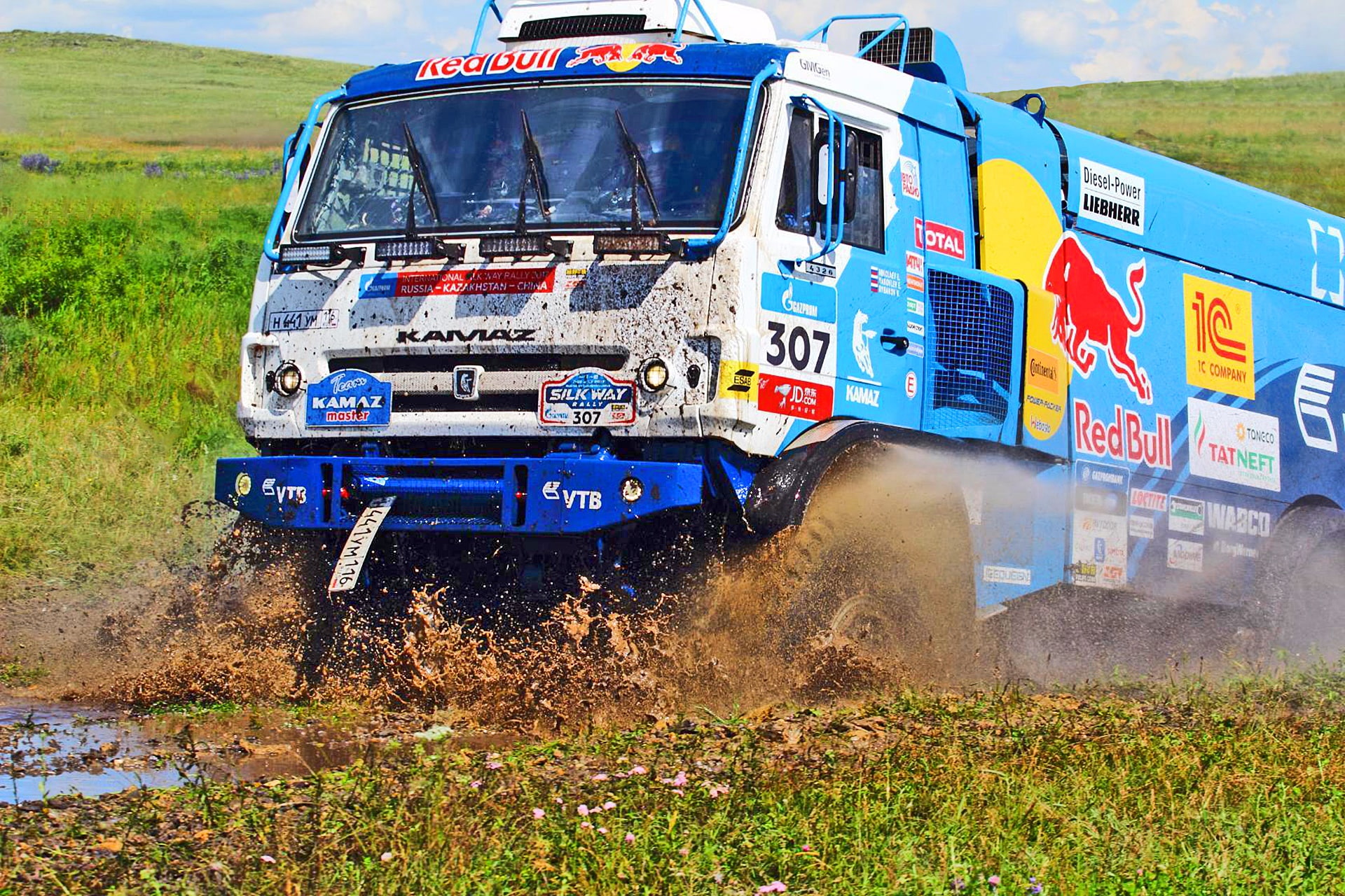 307, Russia, Silk road, Grass, Rally, SilkWay, Squirt, Silk Way, Sport, 1080P, Dirt, Speed, Master, Race, KAMAZ, HD Wallpaper