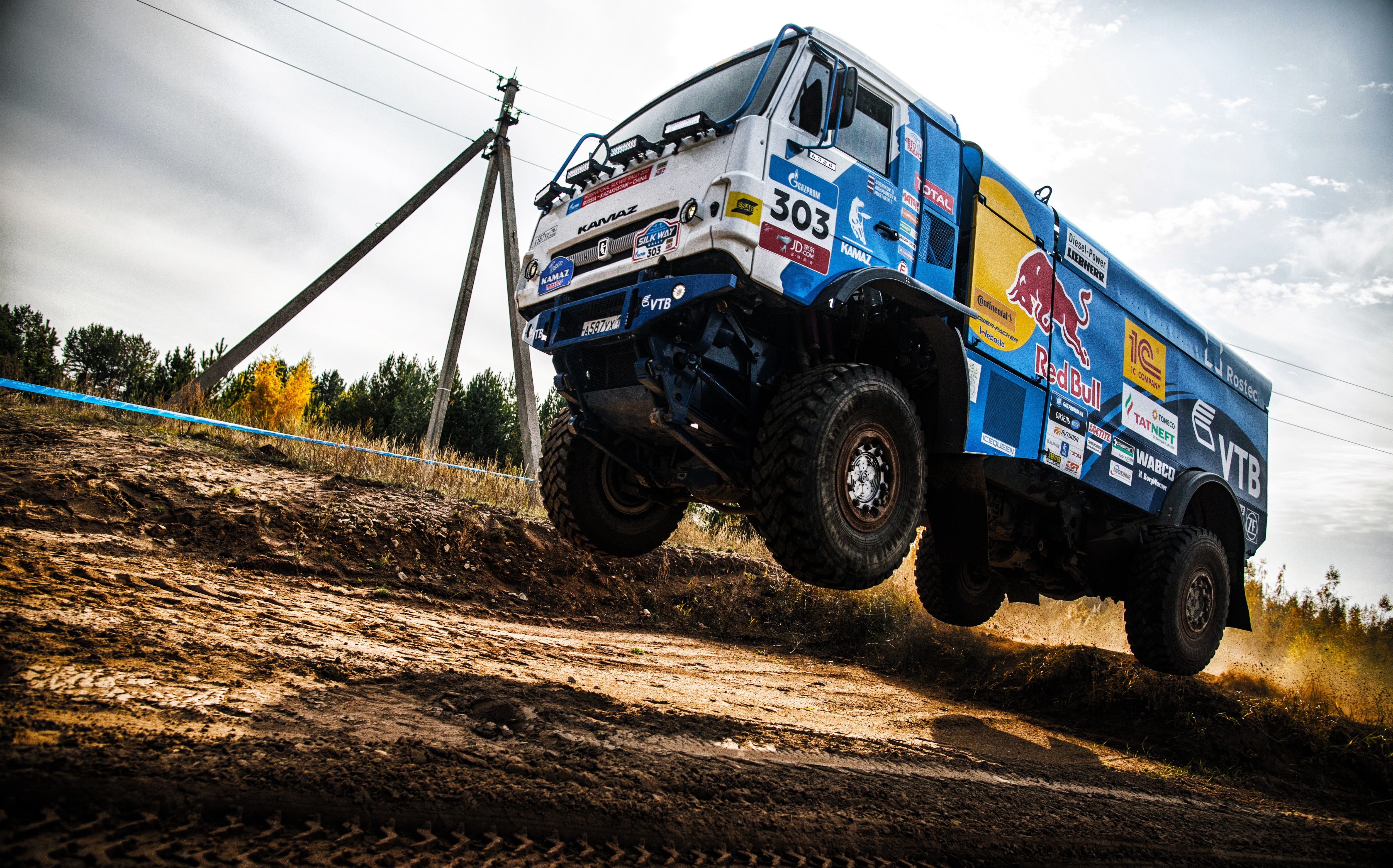 RedBull, Silk Way, KAMAZ, Speed, Rally, SilkWay, Beast, Race, 4K, Russia, Flies, 303, Truck, The roads, Beauty, Master, Best, Silk road, HD Wallpaper