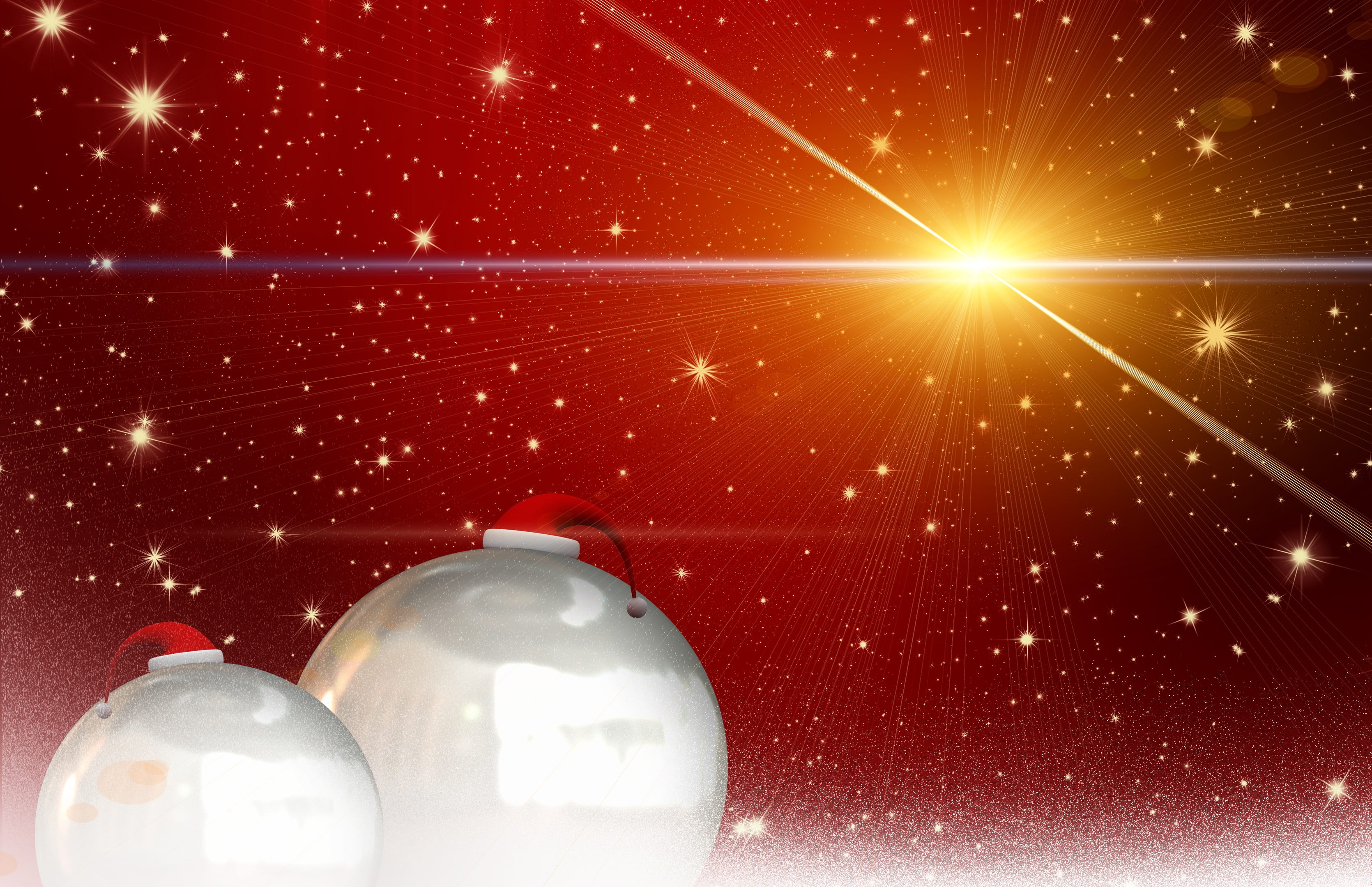 event, background, celebration, space, astronomy, frost, decor, sky, bright, shiny, star - space, deco, red, lighting equipment, santa claus, snowing, winter magic, HD Wallpaper