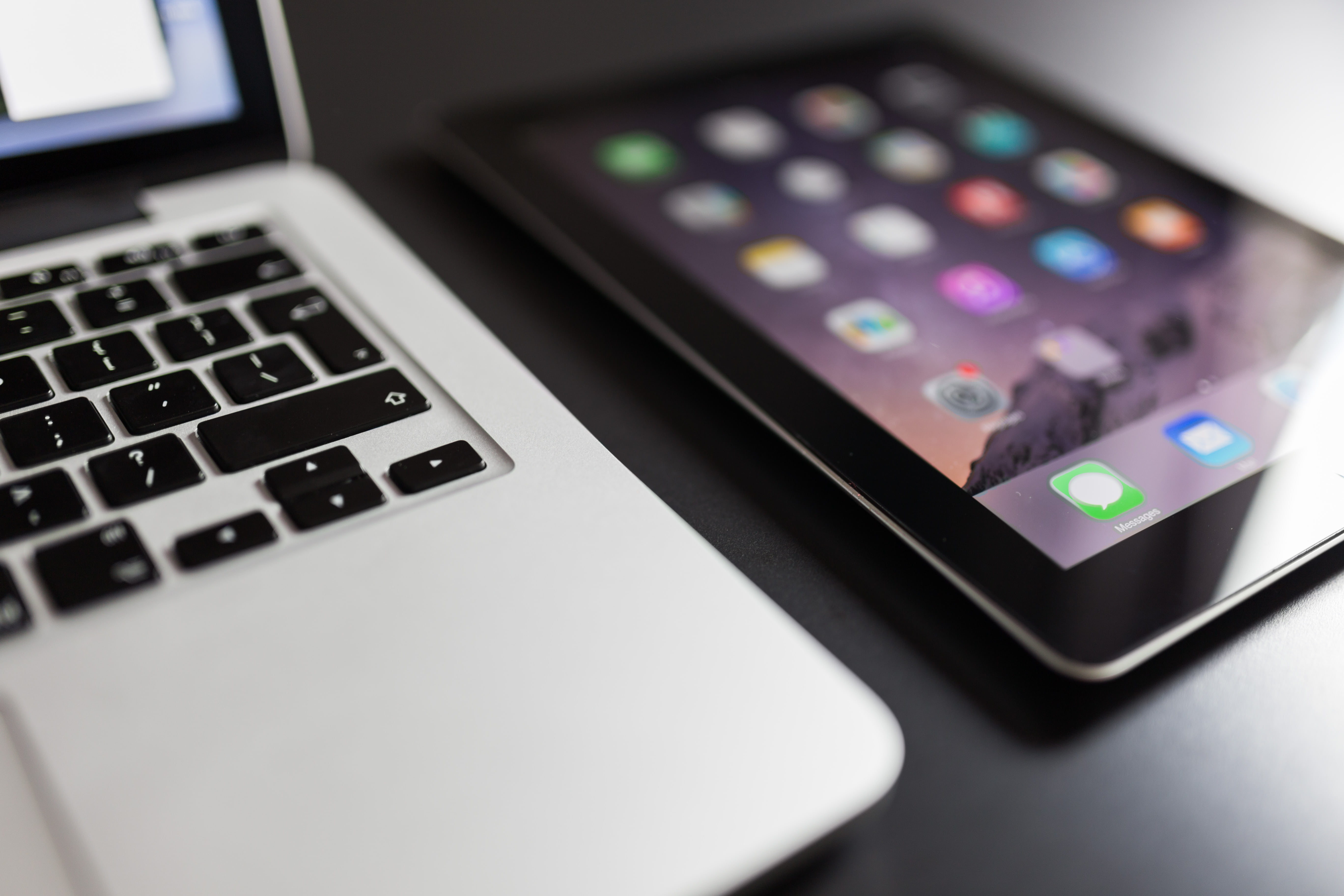 computer equipment, global communications, tablet, gray, laptop, ipad, office, computer icon, indoors, pro, portability, keypad, communication, electrical equipment, HD Wallpaper