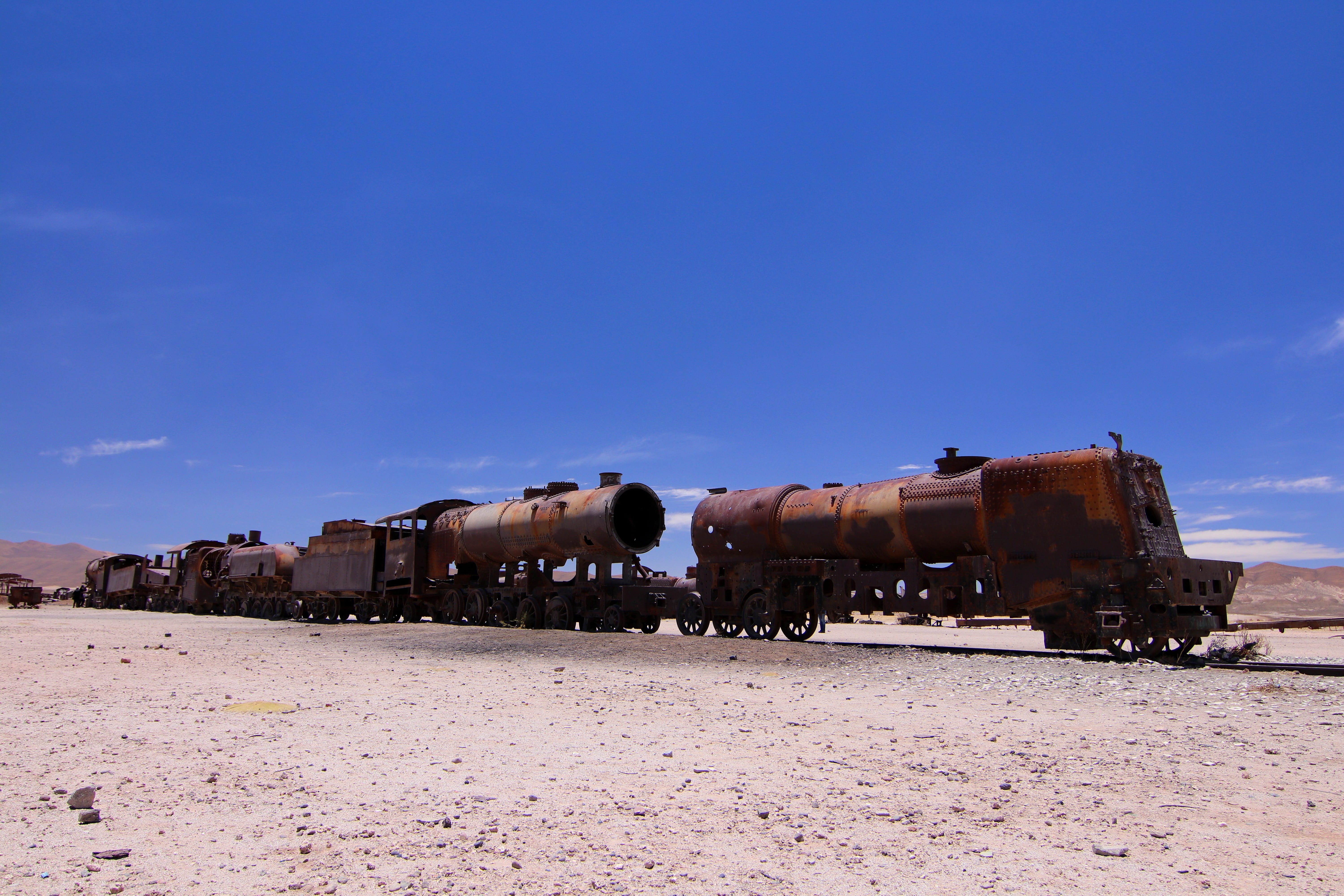 world, ruined, land, nature, adventure travel, sunlight, day, 5K, outdoors, train - vehicle, lagoon, international, mosna, fuel and power generation, salt lake, HD Wallpaper