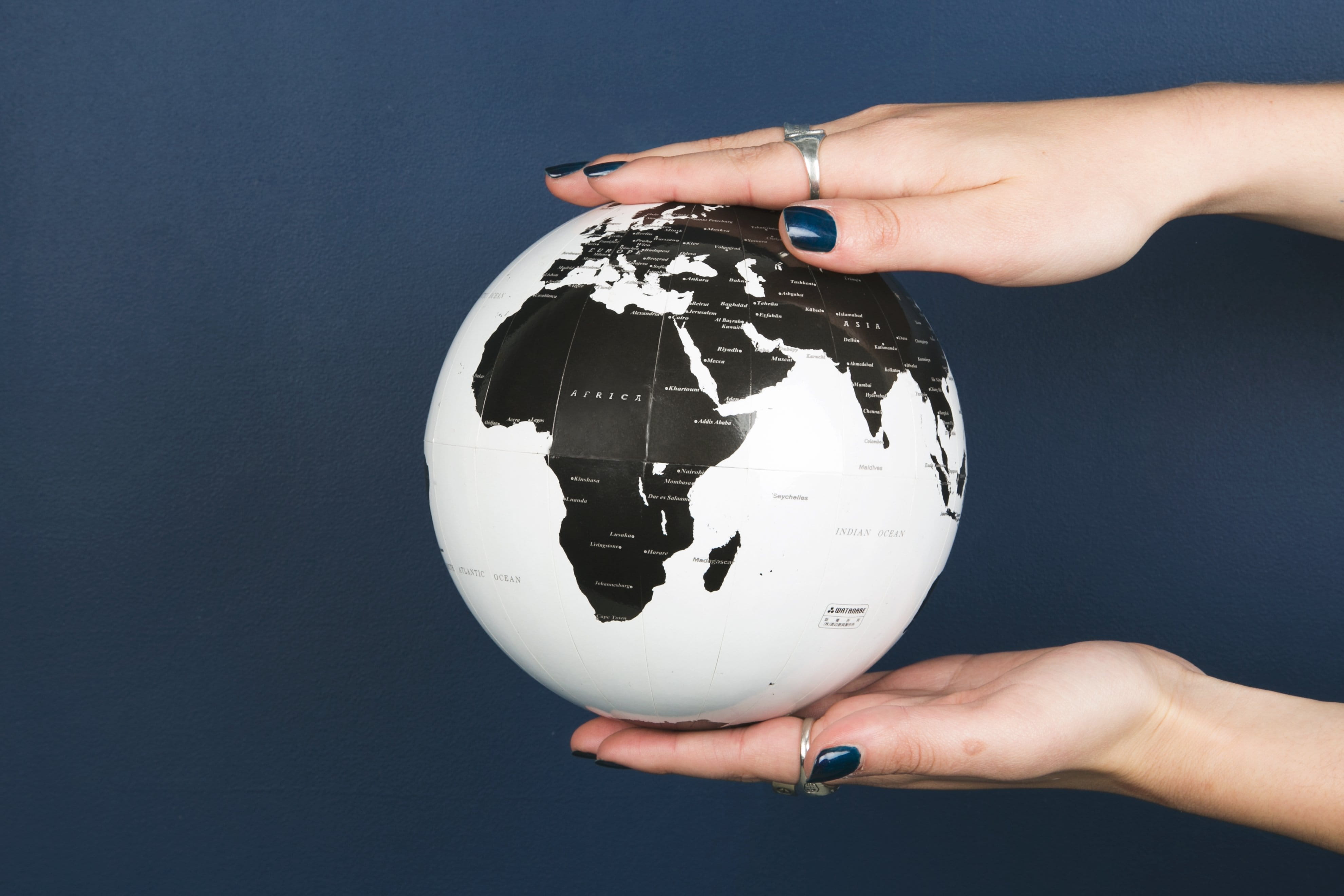 world, finger, human hand, photo, 4K, hand, globe - man made object, holding, Hands, care, whole, adult, sphere, map, economy, nail, Earth, one person, HD Wallpaper
